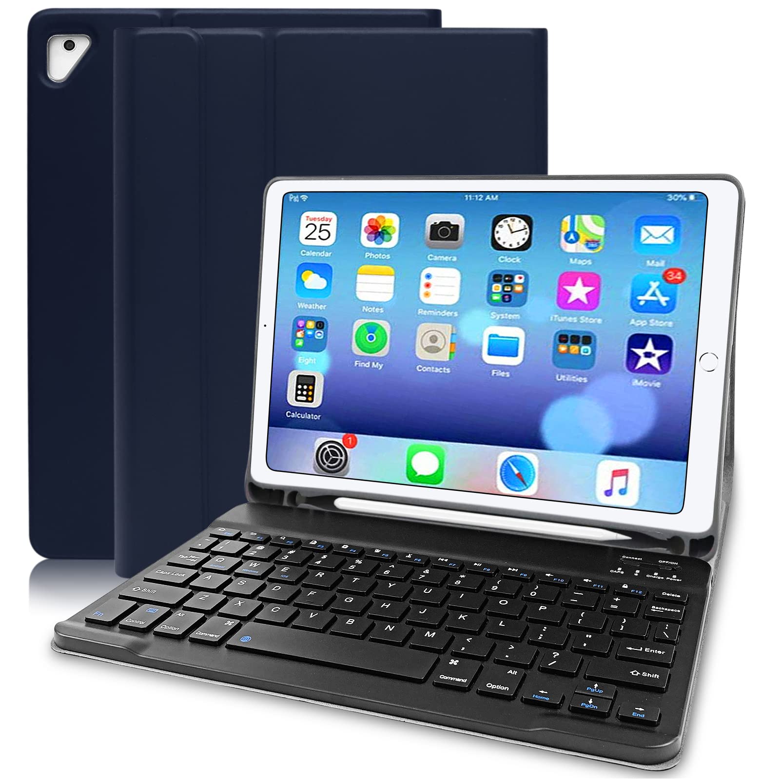 iPad Keyboard Case for iPad Inch 2018 (6th Gen)/iPad Inch 2017 (5th  Gen)/iPad Pro Inch/iPad Air 2/iPad Air 1, Ultra-Slim iPad Cover