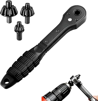 Drill Chuck Key - 3-In-1 Drill Press Chuck Key, Universal Magnetic Ratcheting Chuck Spanner for Electric Drill & Drill Press, Heavy-Duty Professional Hand Tool For Diy, Workshop & Automotive Repairs