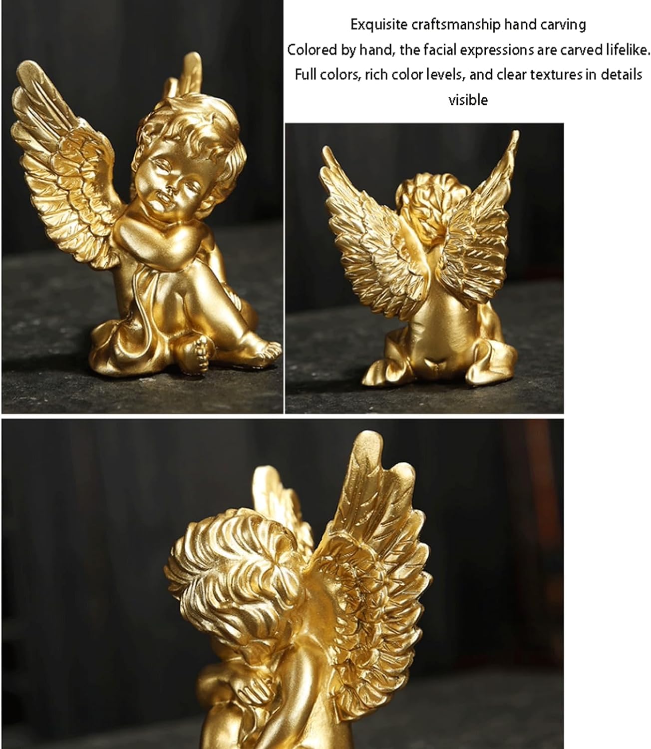 creatività Statue Figurina Creativa Statua Stile Europeo Resina Angelo Scultura Statue Eleganti e affascinanti 3,8x3,2 Pollici Statua Decorazioni per la casa miglior Regalo