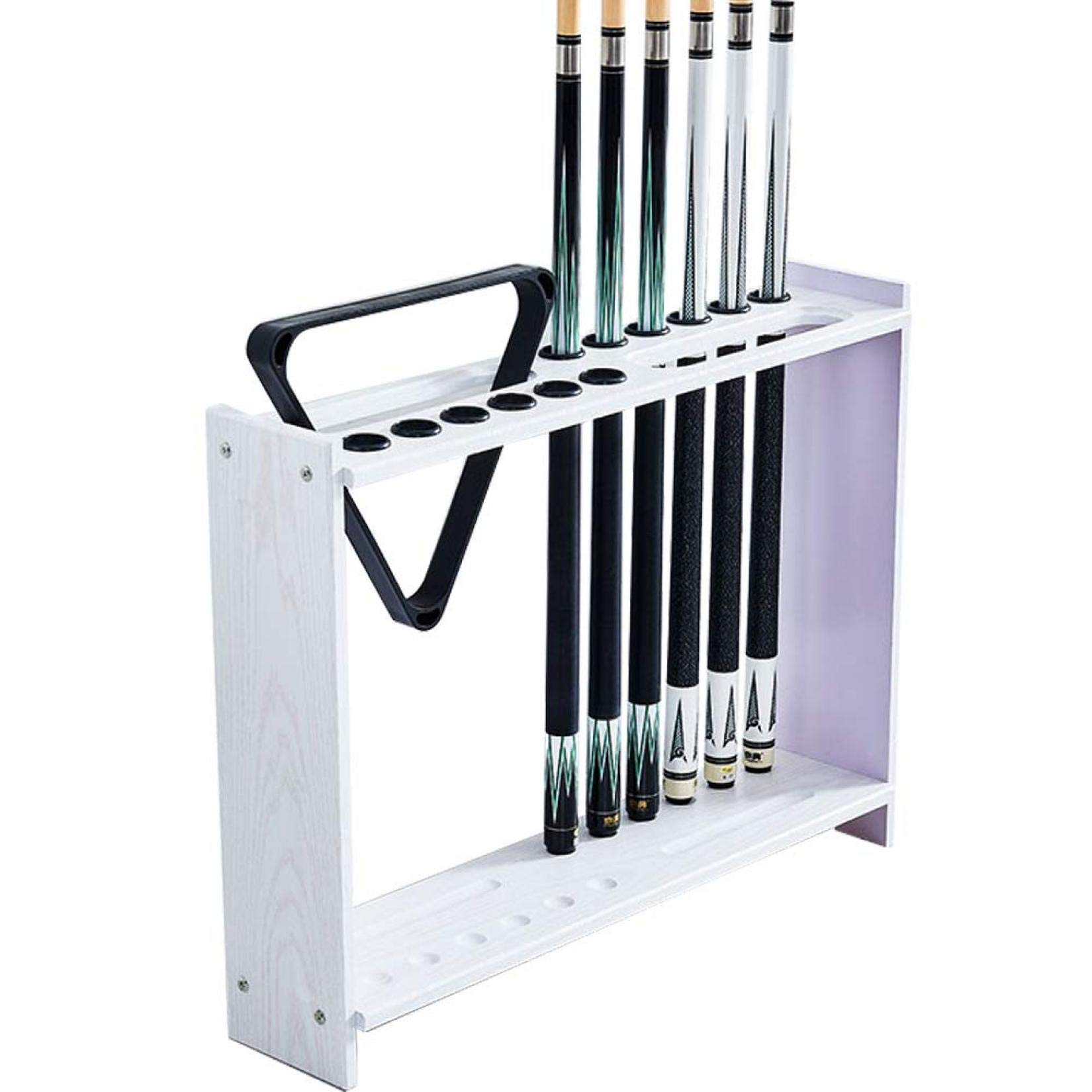Porta stecche da biliardo, porta stecche da biliardo, porta stecche da biliardo, supporto per stecche da biliardo, contiene 6/8/10/10 stecche, installazione facile, porta stecche da biliardo, bianco