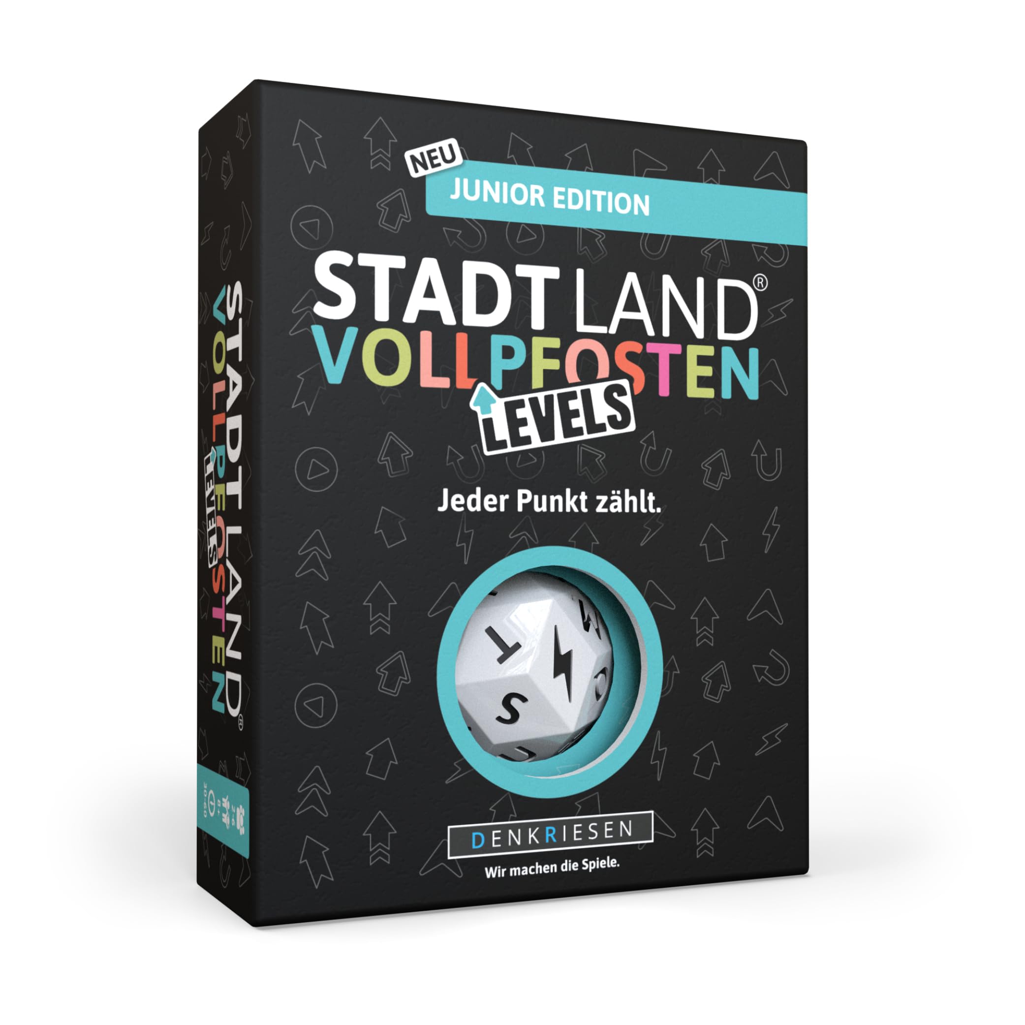 DENKRIESEN Stadt Land Vollpfosten® Levels - Junior Edition, Black, M
