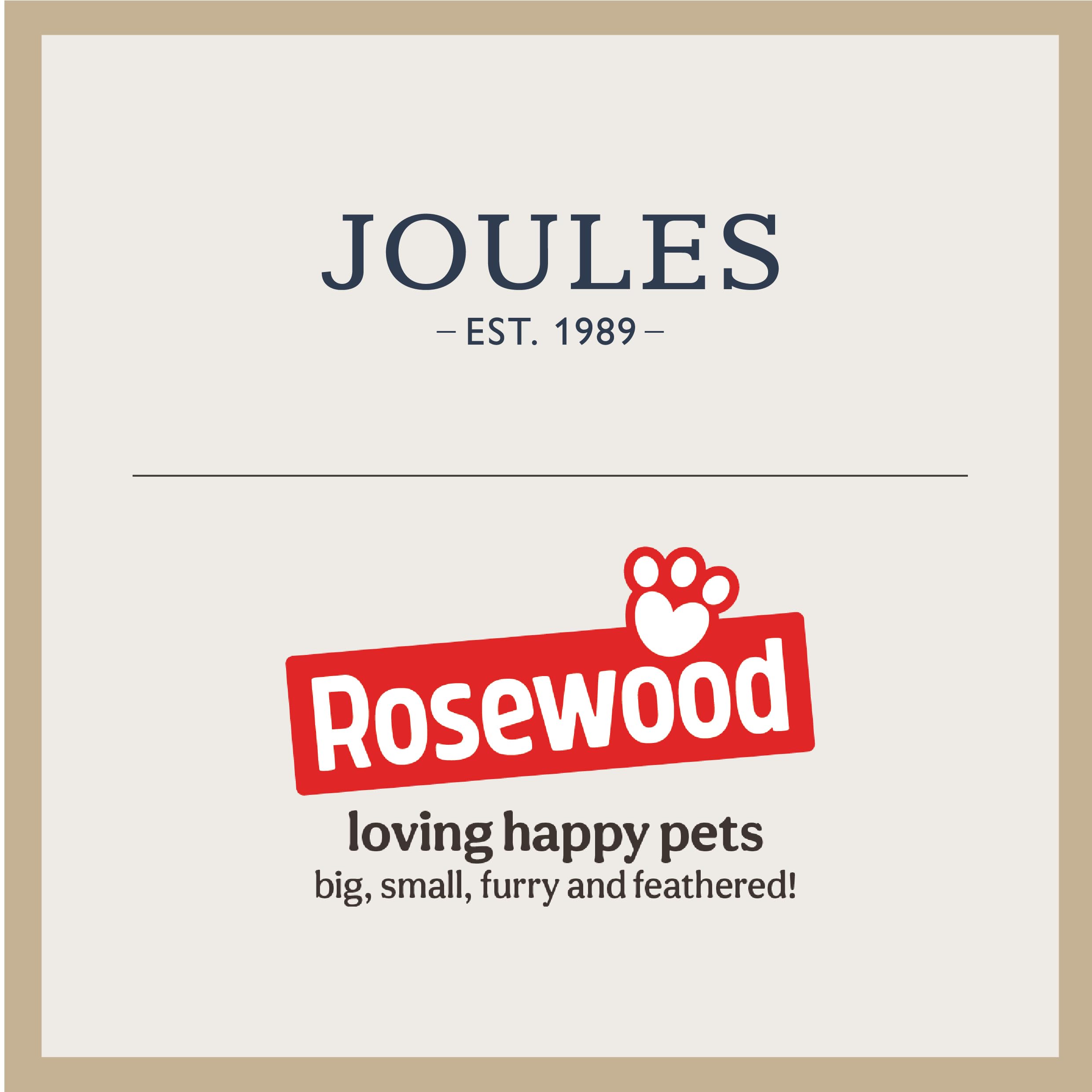 Rosewood X Joules Burra Imperméable pour Petit Chien Lavable Léger Imperméable Marron Taille S