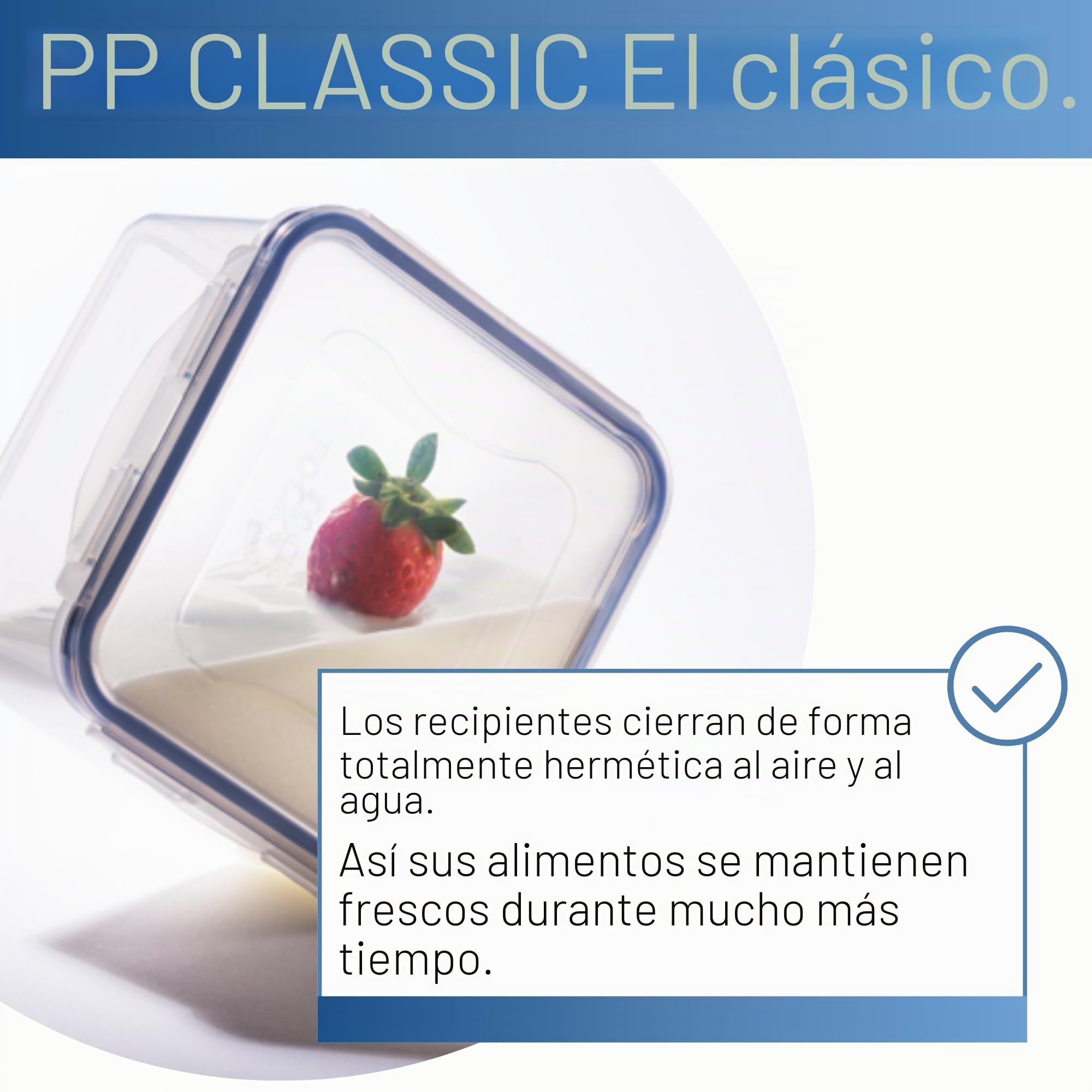 Lock & Lock Hermético 2059103 PP clásico rectangular Caja con plástico transparente manejar 45 x 30 x 23 cm