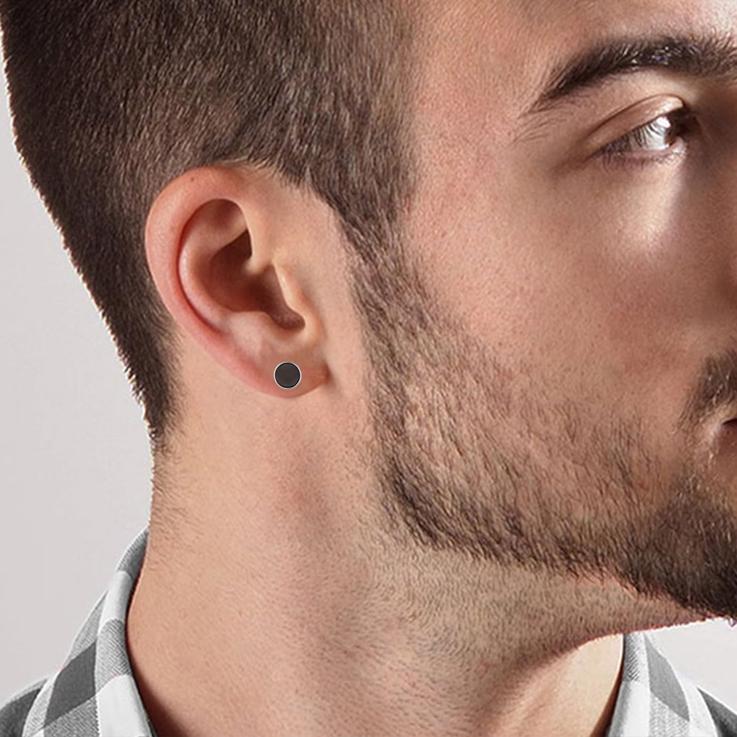 Viking Earrings 925 Sterling Silver Viking Rune Stud Earrings Obsidian Jewelry Women Men Birthday Gift - Image 4