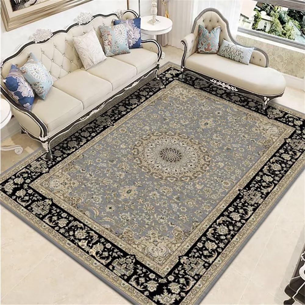 Chambre ado fille tapis tendance noir et résistant à l'usure 60x120