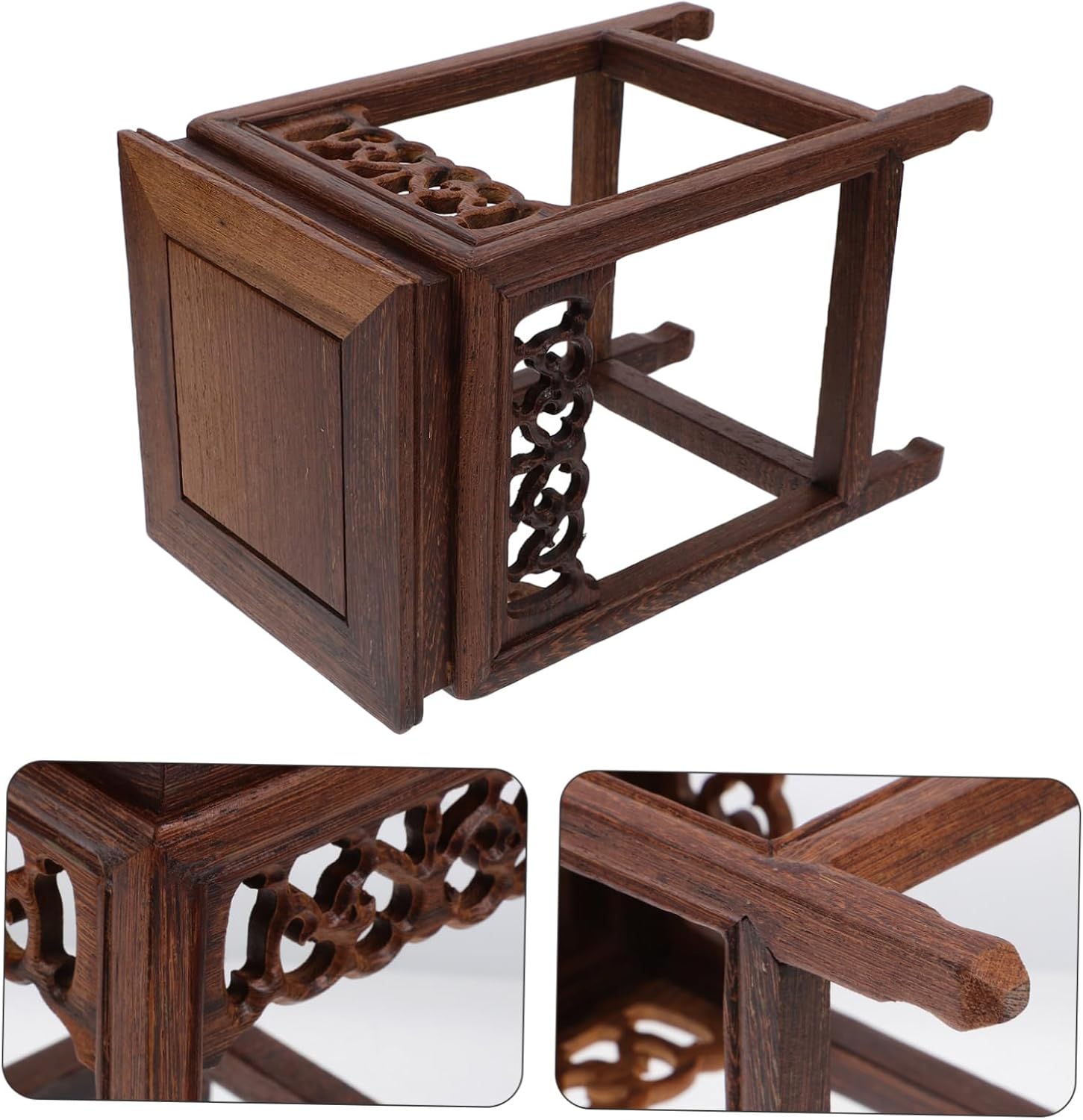 LIFKOME Wooden Plant Stand Stool Versatile Short Riser for Indoor Decor Capacity for Flower Pots Crafted from Wood for Living Room and Bedroom