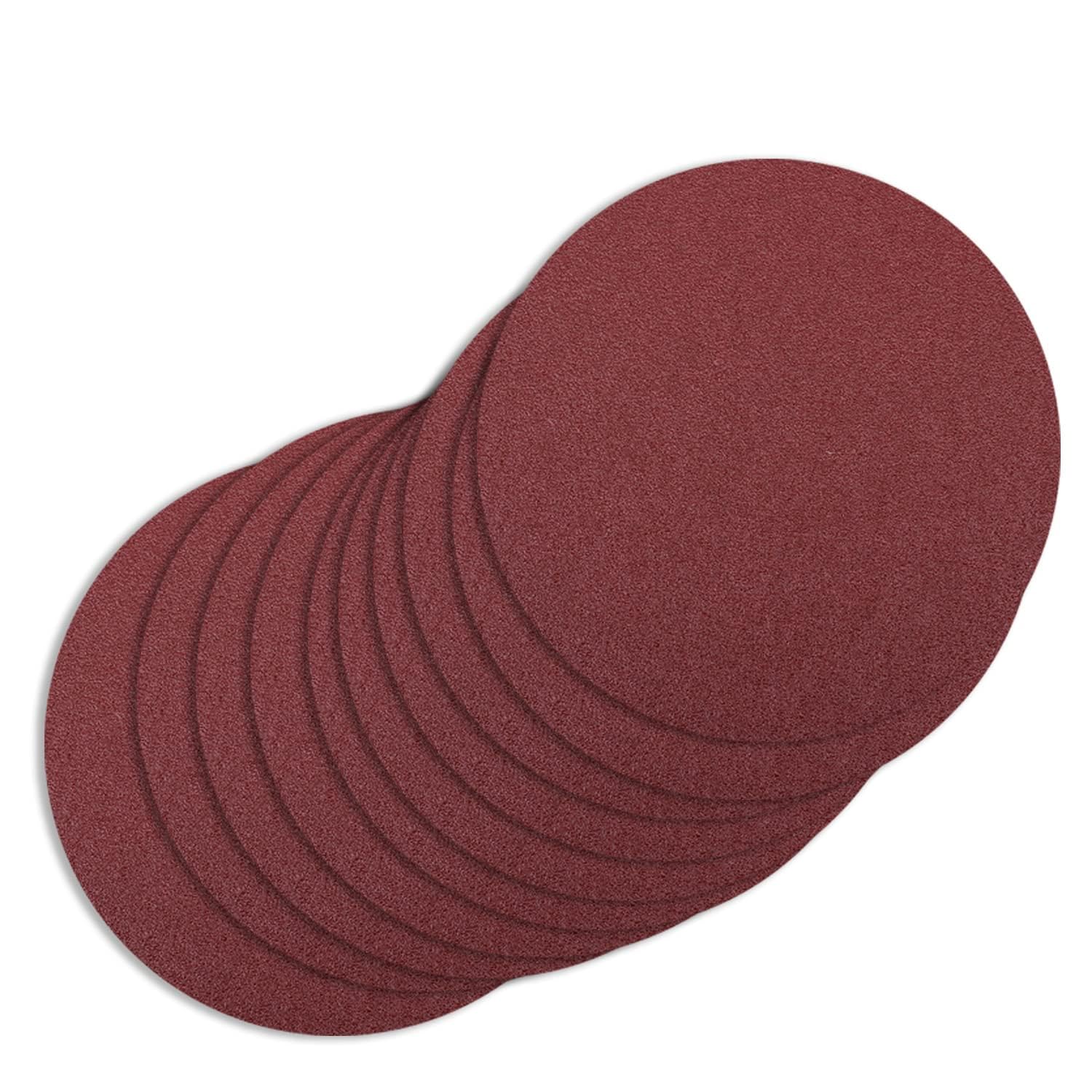 Auniwaig 9-Inch PSA Sanding Disc 120 Grit Aluminum Oxide Self Stick Adhesive Round Shape Sanding Paper NO-Hole for Random Orbital Sander and Belt Disc