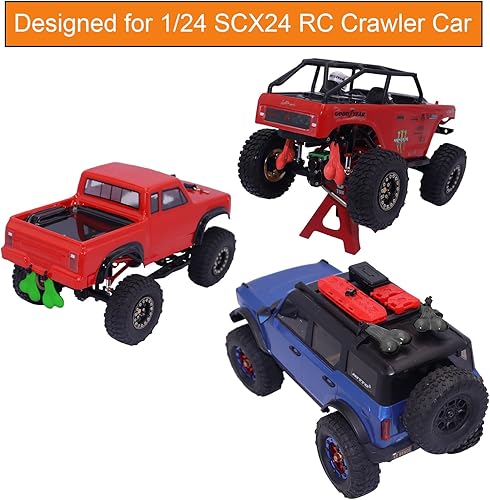 Miniatura 6 de Bolas de camión colgantes tuercas para TRX4M SCX24 FX24 118 RC Cars (rojo)