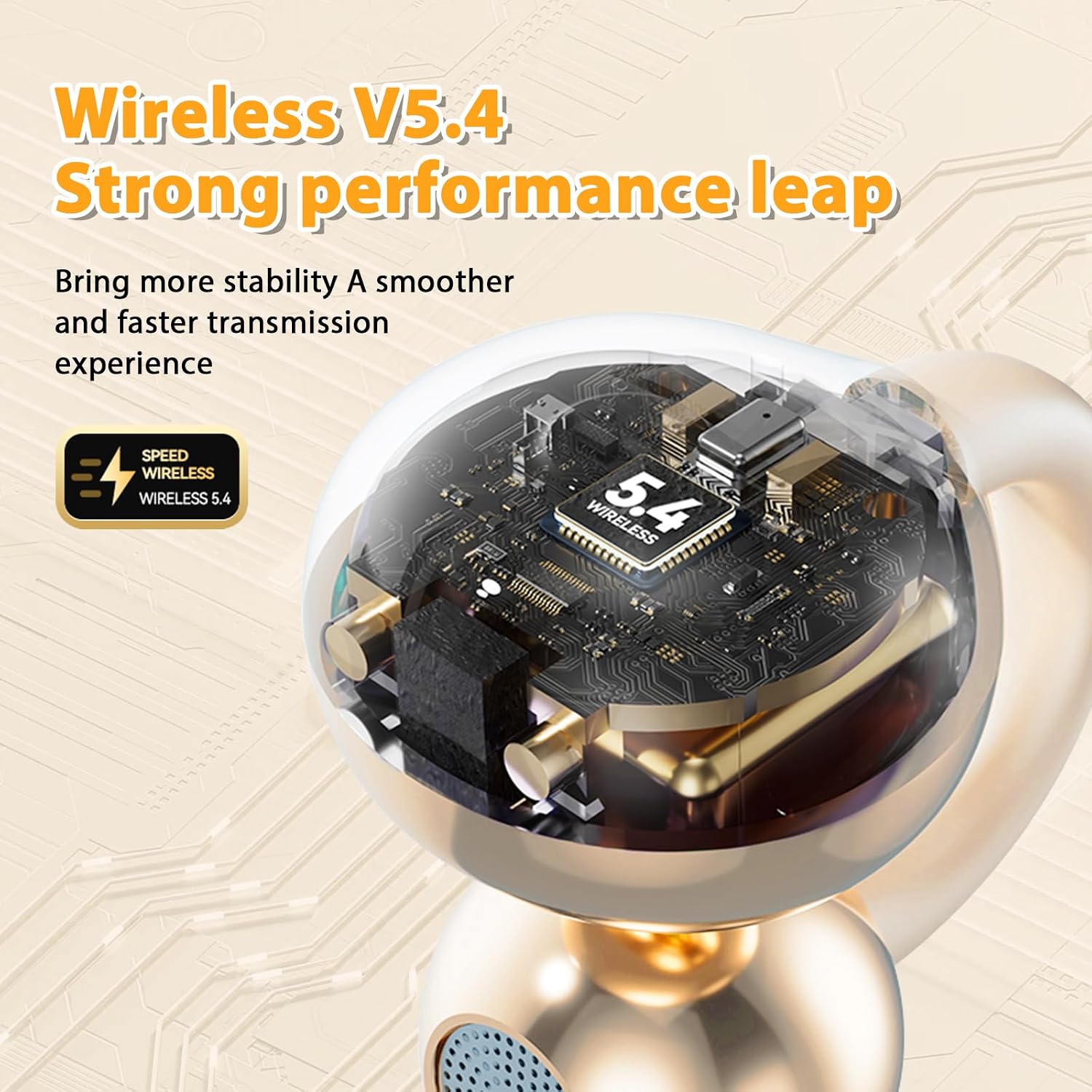 Diagram illustrating spatial stereoscopic sound technology in PTHTECHUS M91 headphones.