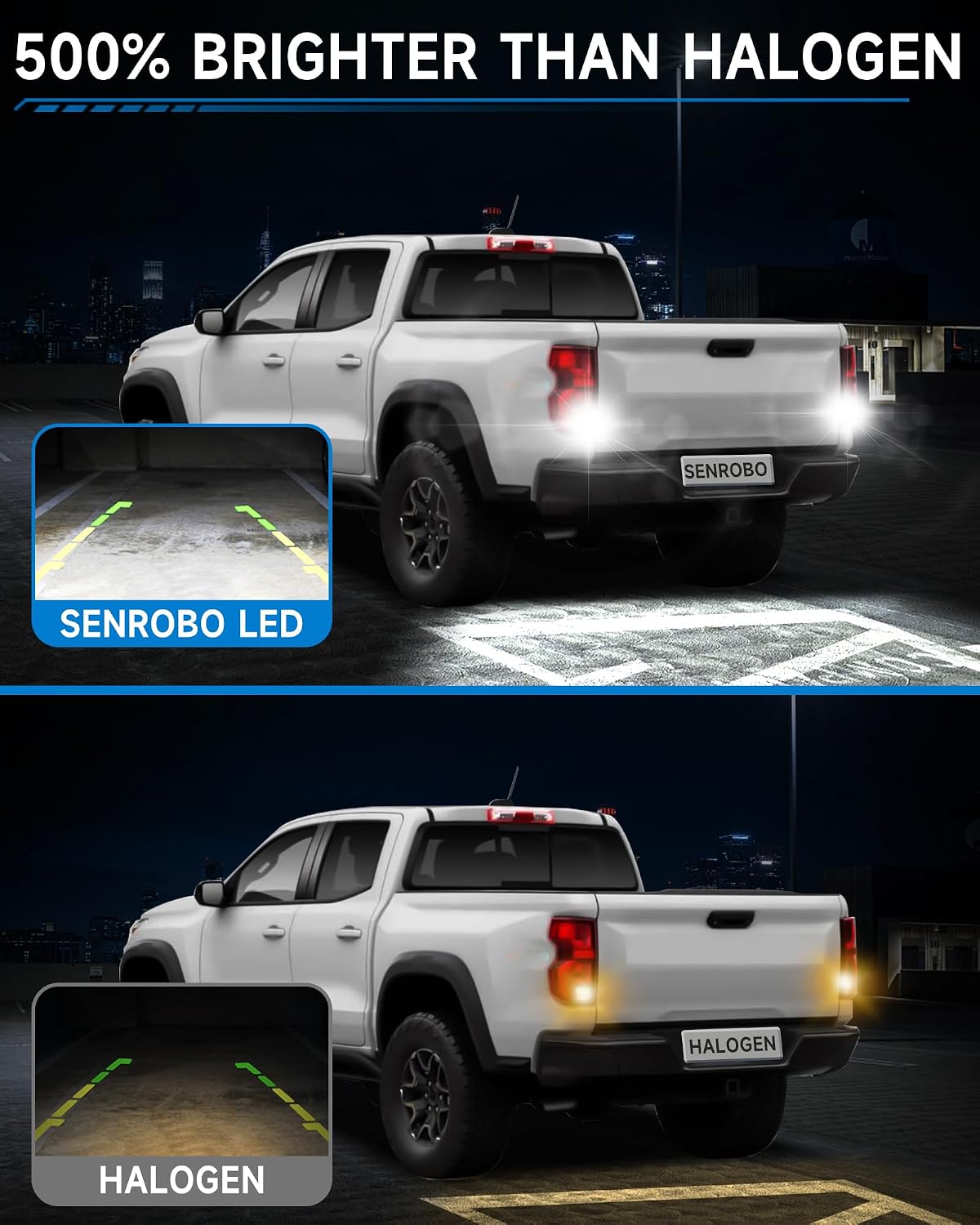 921 912 LED Reverse Light Bulb Fit for Chevrolet Colorado 2015-2025, Super Bright T15 LED Bulb with Lens, 6000K Cool White Backup Lights Replacement, Pack of 2