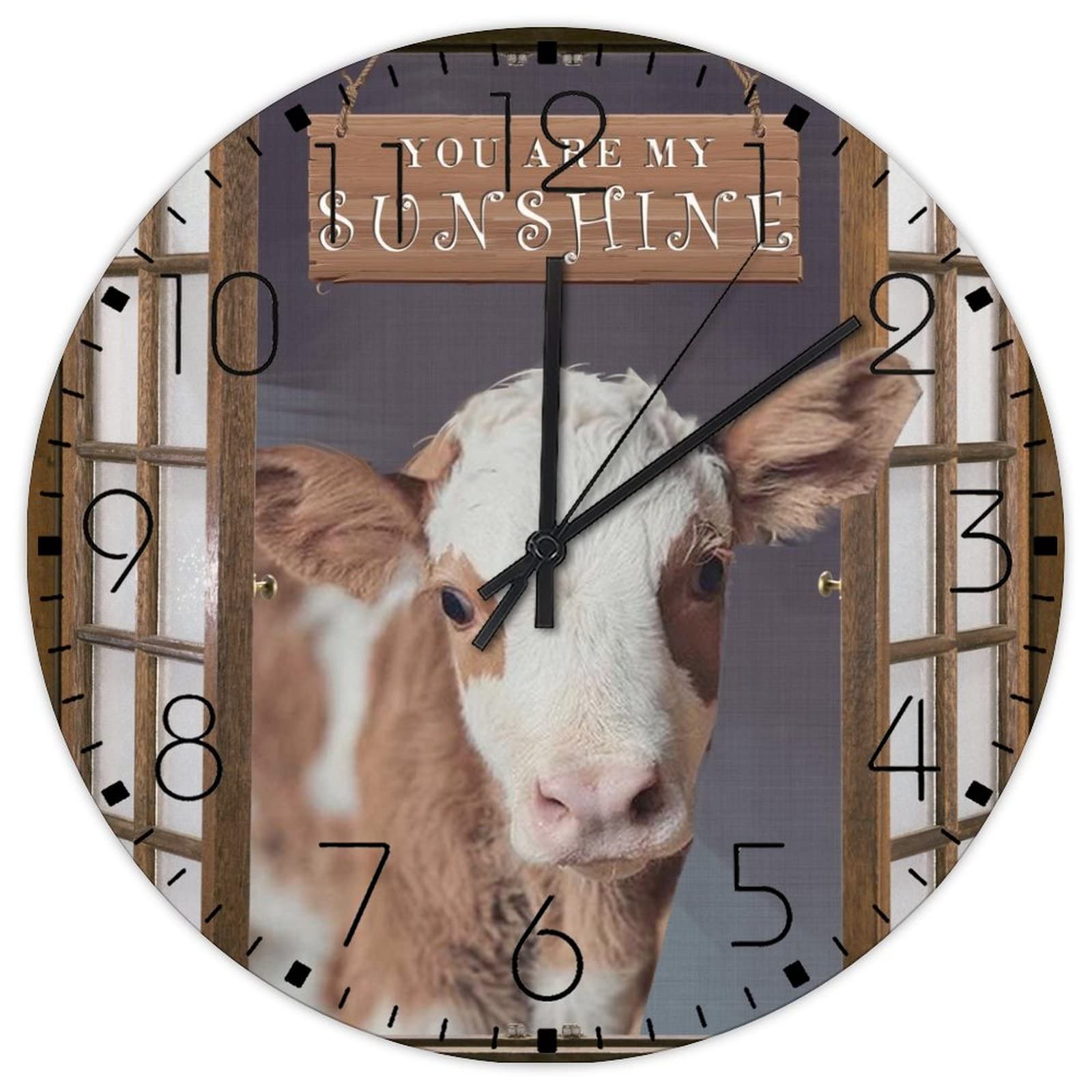 Horloge murale en bois pour salle de bain et atelier 38cm
