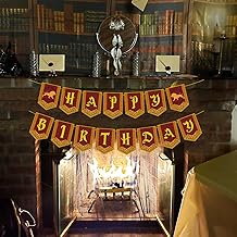 Happy Birthday Decorations Banner Pre-Strung Magic Wizard School Party Banner Wizard Birthday Party Supplies Decor for Fans Bday Party Favors