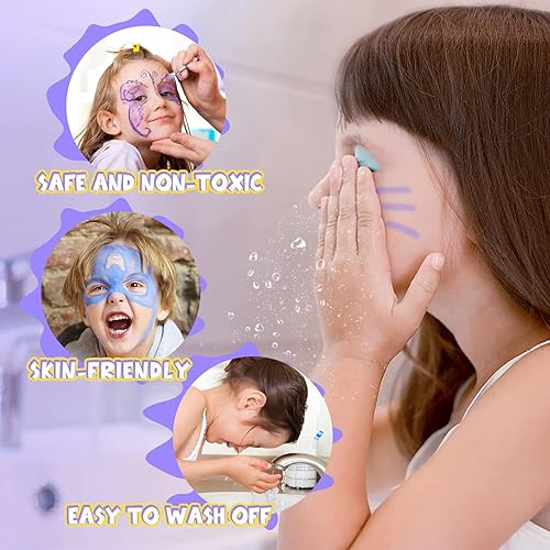 Miniatura 5 de Tomons Kit de maquillaje para niños para niñas, juego de belleza de juguete cosmético lavable real, juego de esmalte de uñas para niños, regalo no