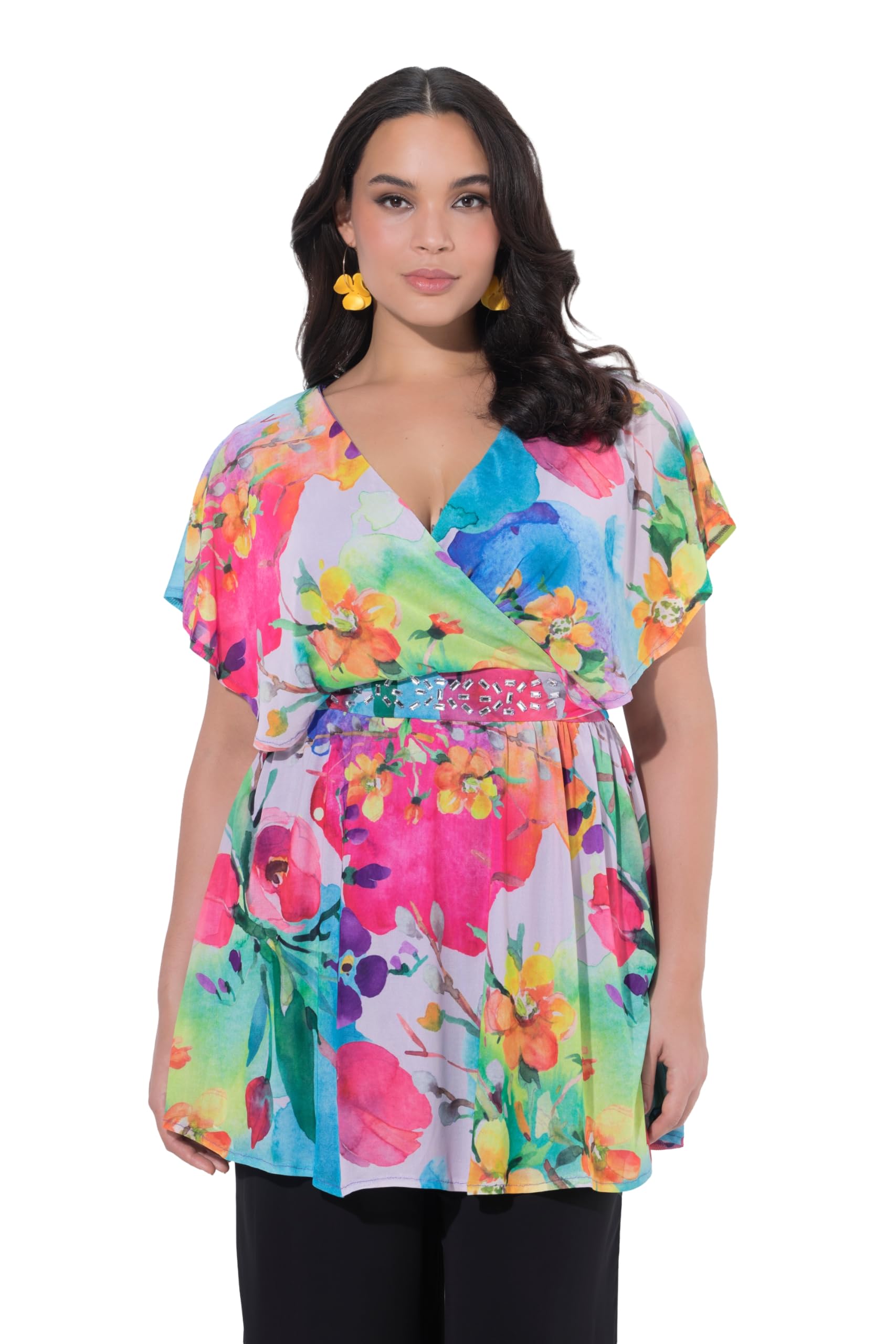 Ulla Popken Damen große Größen Übergrößen Plus Size Longtunika 849325