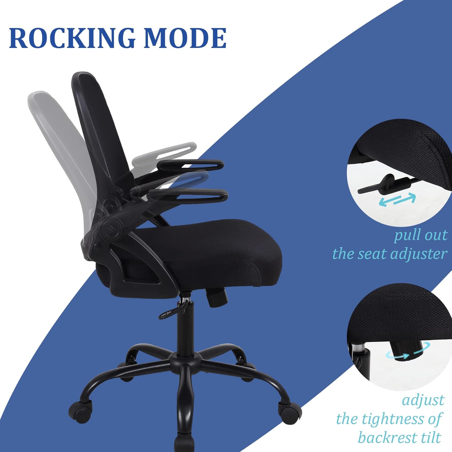 Buy Flysky Office Chair Ergonomic Desk Chair Comfy Mesh Computer Chairs