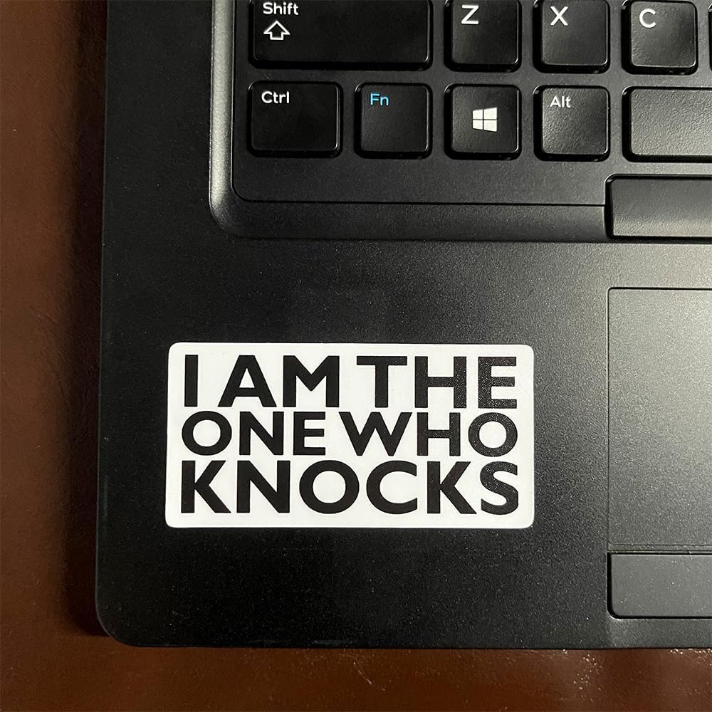 (3 Pcs) I Am The One Who Knocks Sticker Sarcastic Motivational Sayings Humorous Quote Vinyl Decal for Kindle Laptop Water Bottle Phone Hard Hat Sticker 3 inch - Image 3