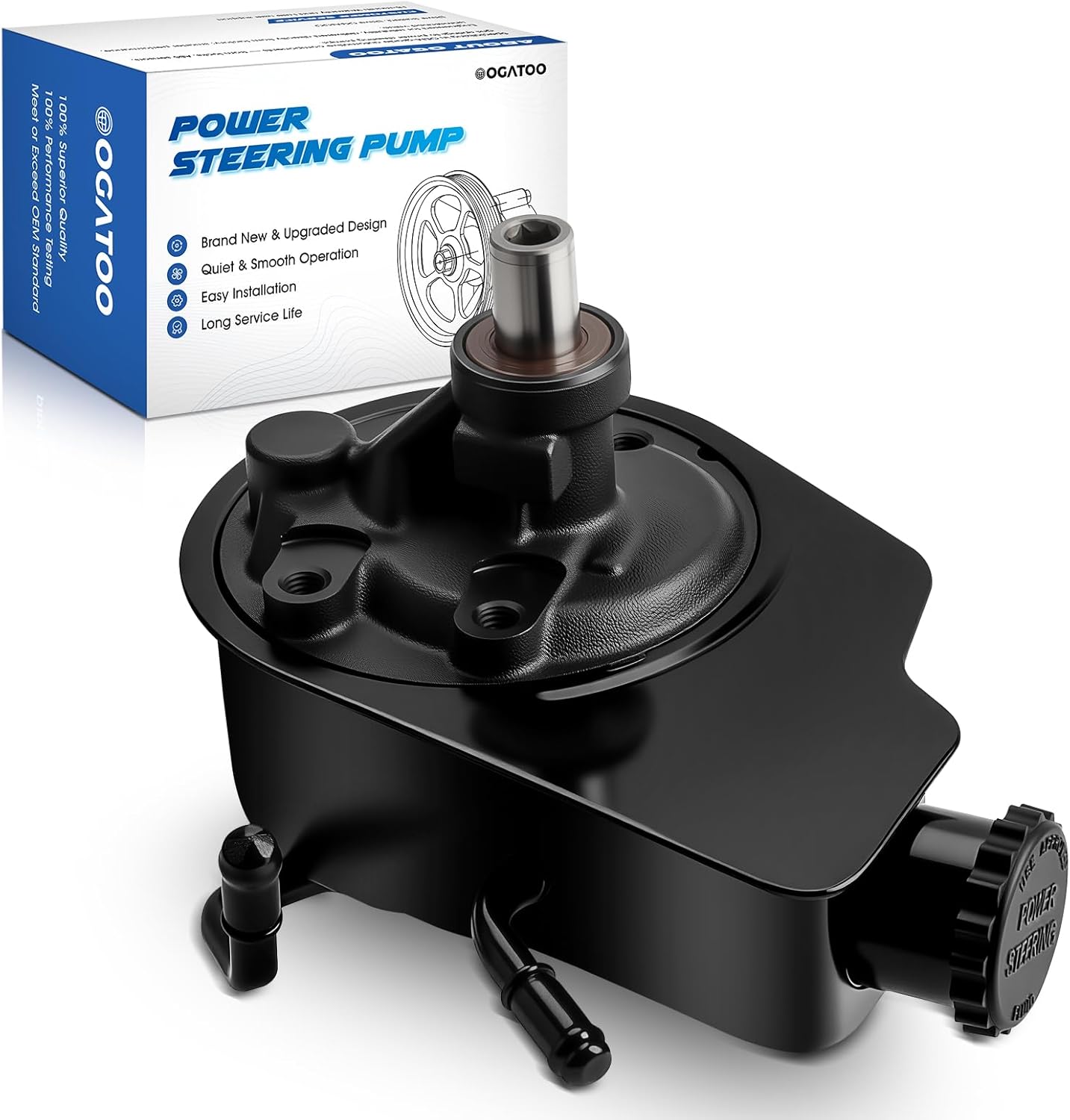 20-8739 Power Steering Pump with Reservoir Fits for Chevrolet GMC Cadillac AM General Hummer Chevy Silverado 1500 Classic Silverado 2500 Suburban 3500 HD Sierra 1500 Yukon 1996-2017 Replaces 26041316
