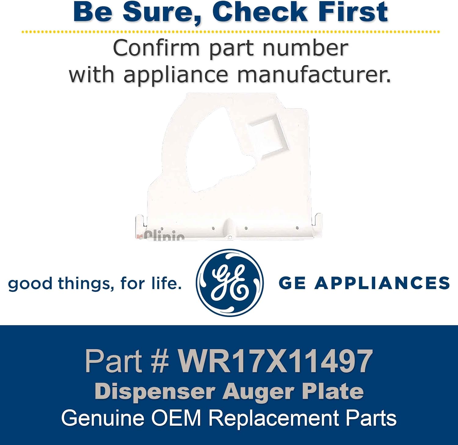 GE WR17X11497 Genuine OEM DISPENSER AUGER PLATE for GE Refrigerators