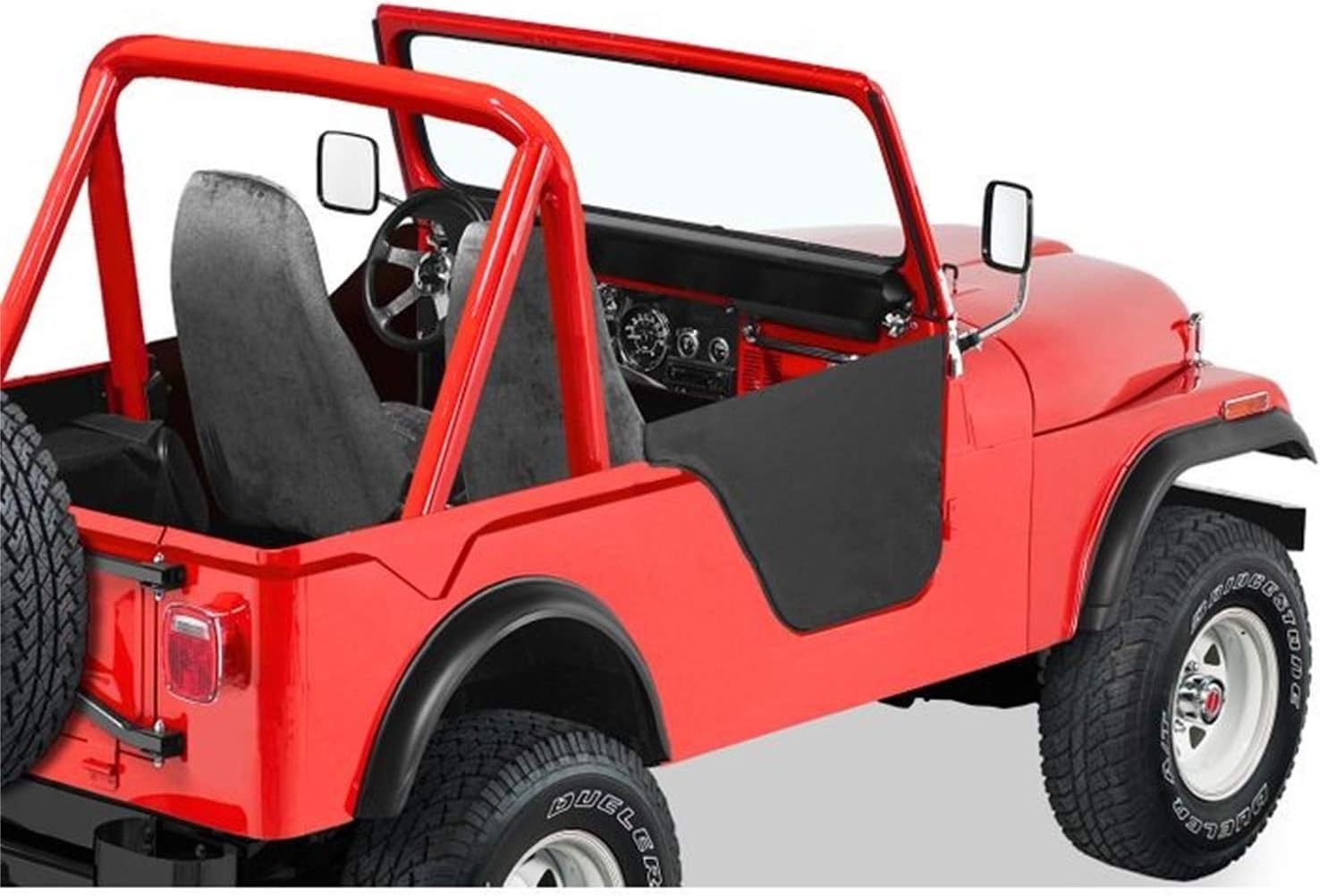 Bestop Lower Fabric Doors - Jeep '76-83 CJ5 (Black Crush)