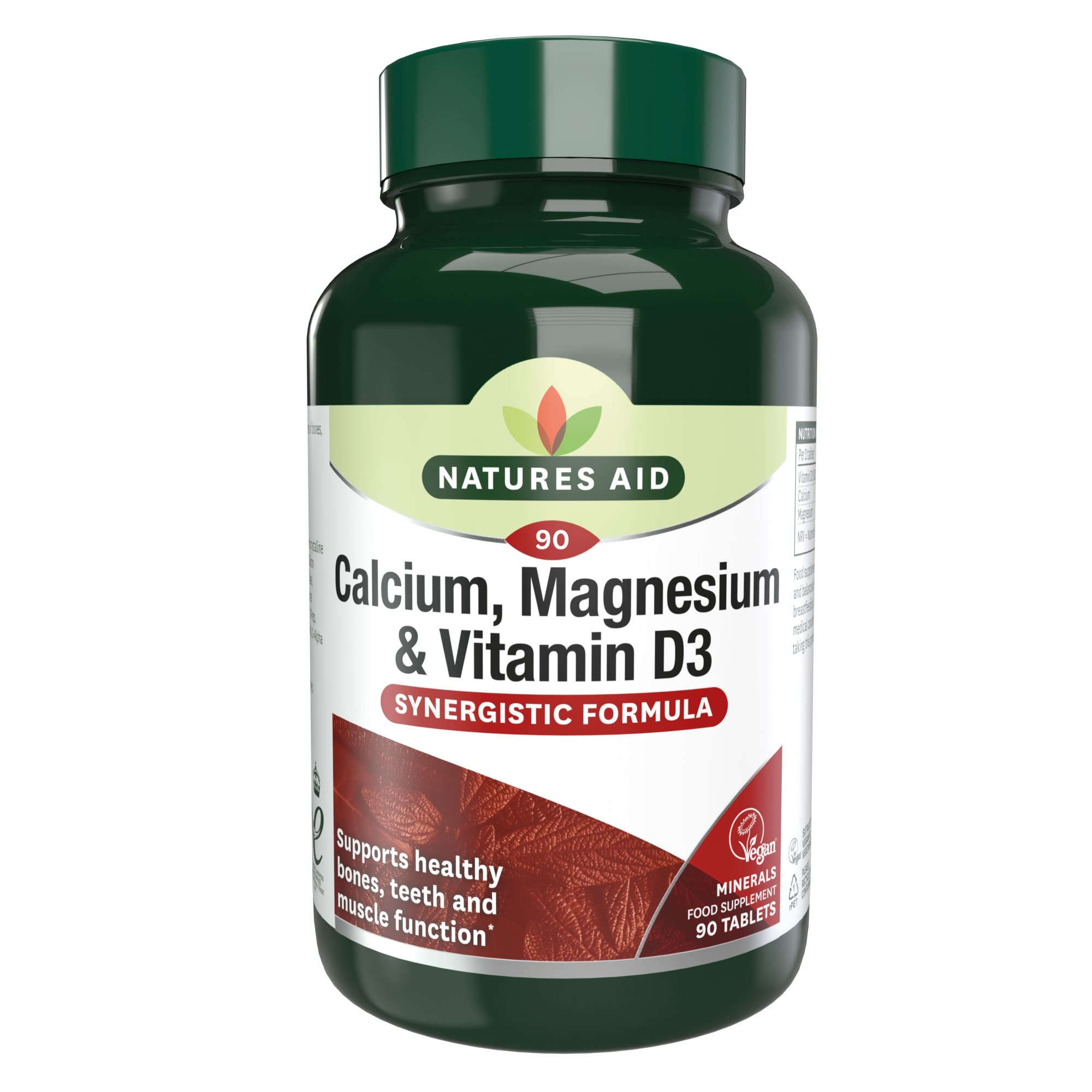 Natures Aid Calcium Magnesium And Vitamin D3, 90 Capsules