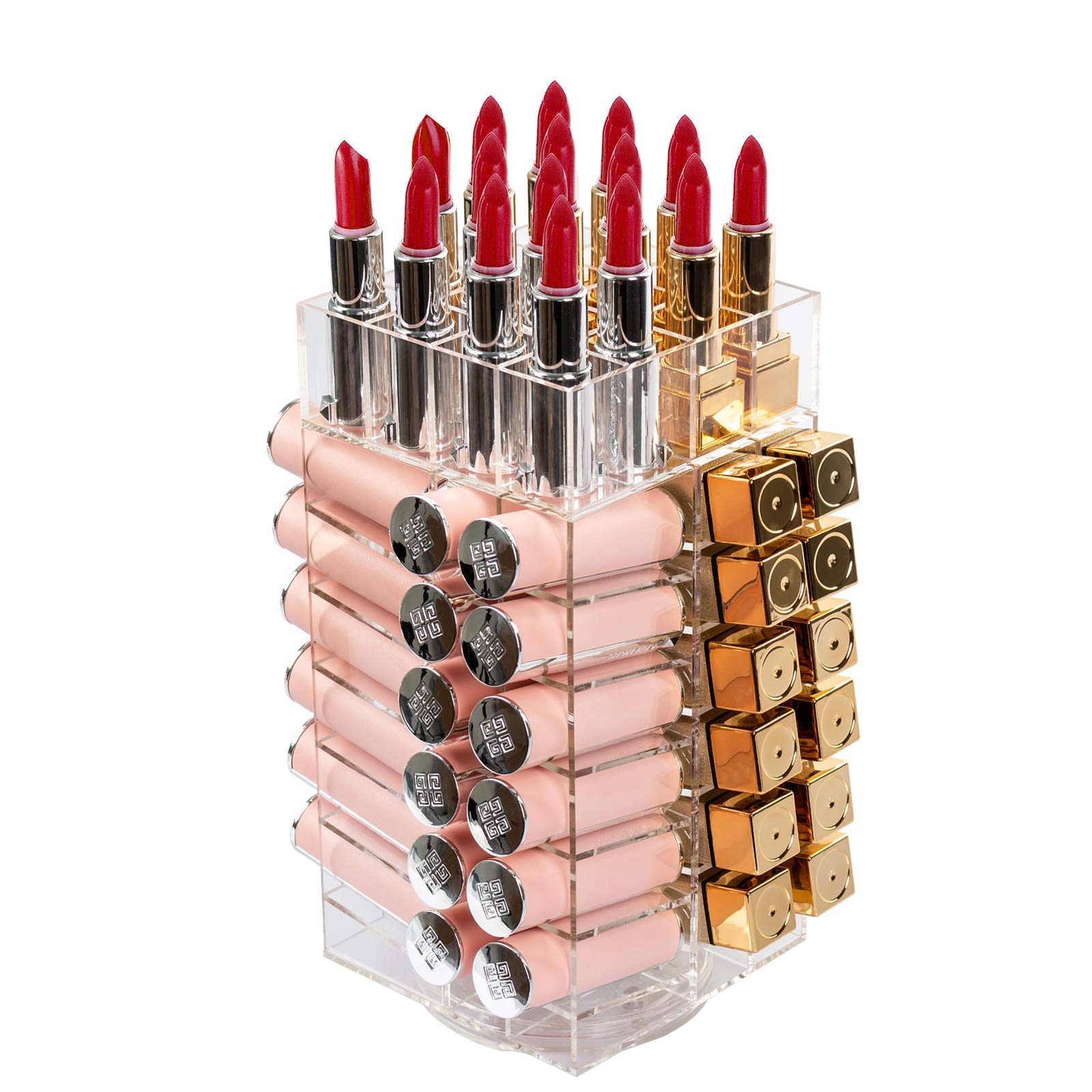 Buy Display4top Lipstick Holder, Acrylic Rotating 64 Lipstick Tower
