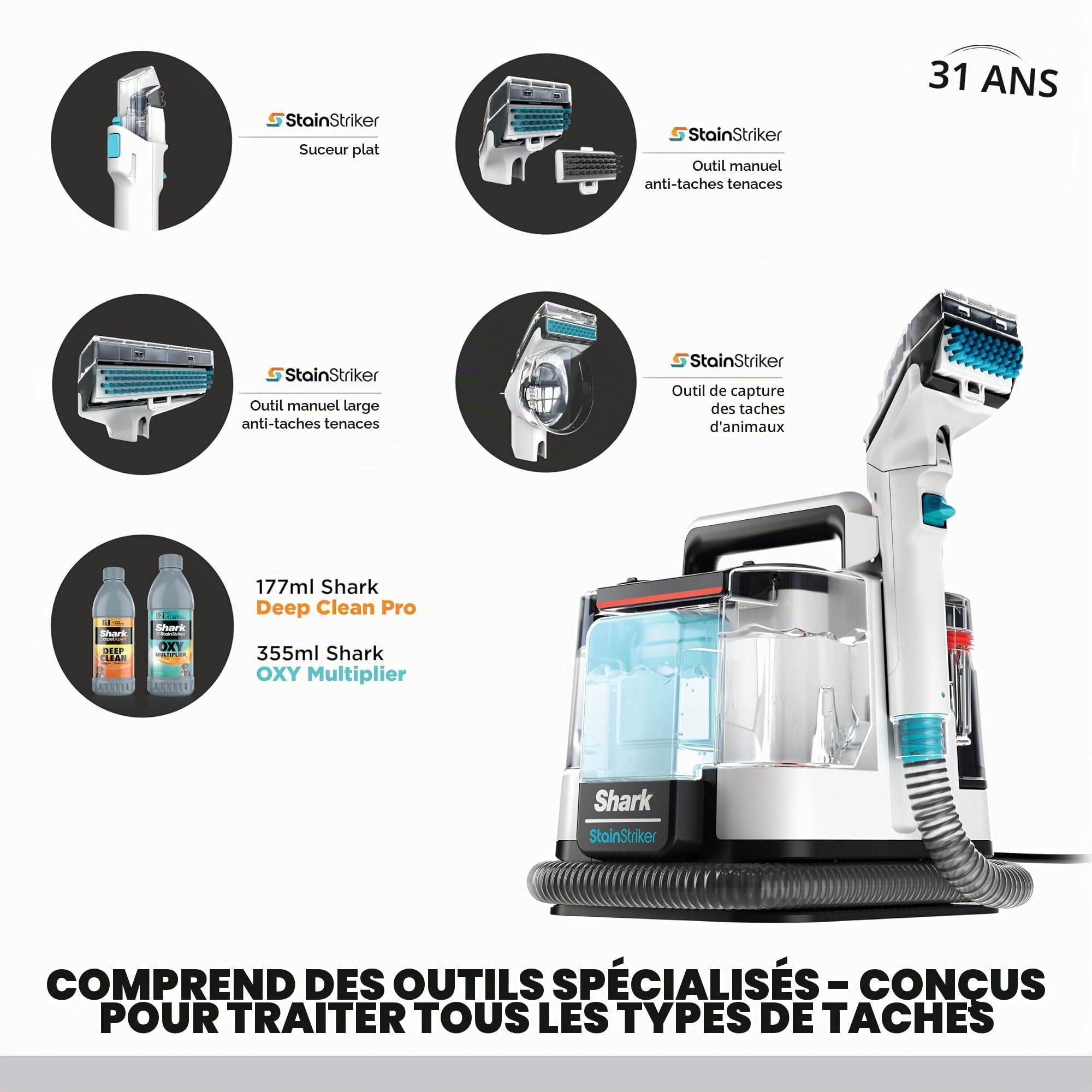 Shark Aspirateur à Main Stainstricker PX200EUT