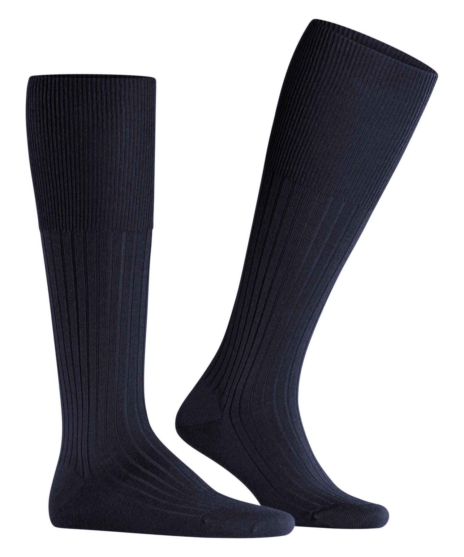FALKE Mężczyźni Podkolanówki Bristol Pure M Kh Wełna długie jednokolorowe 1 Para, Niebieski Dark Navy 6370, 41-42