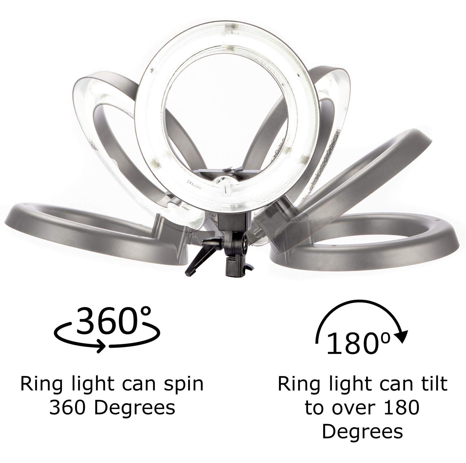 Anello luce 34,3 cm per il Live Streaming Make Up YouTube Video, 5500K Portatile Dimmerabile Selfie Rightlight per selfie foto Fotografia Video