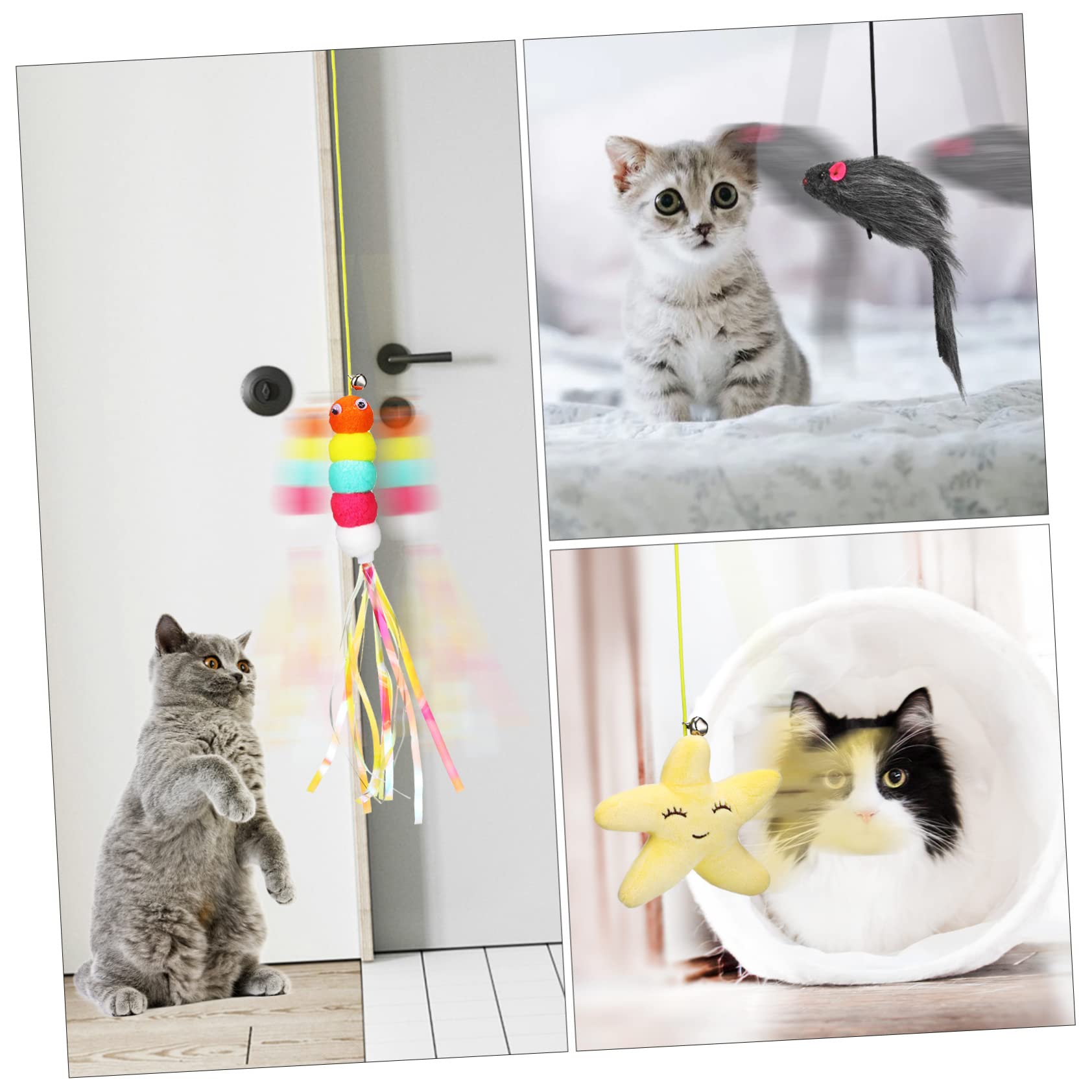 FRCOLOR STK Hängendes Spielzeug Für Katzen Kätzchen-Teaser-Spielzeug Katzen Kau Für tänzerin Plüsch Snacks Für Konzentrieren