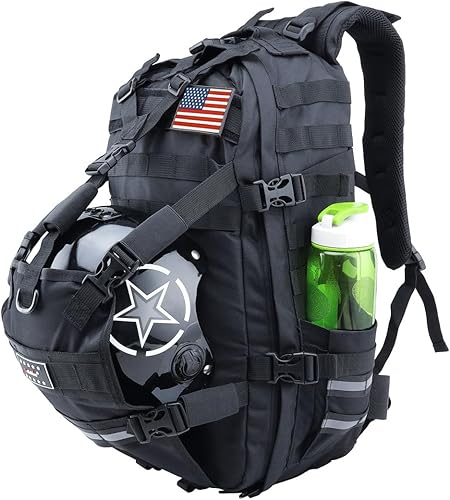 Miniatura 8 de Mochila de motocicleta para hombre, para casco de equitación, mochilas con portador de sombreroalmacenamiento, impermeable, bolsa de viaje de gran