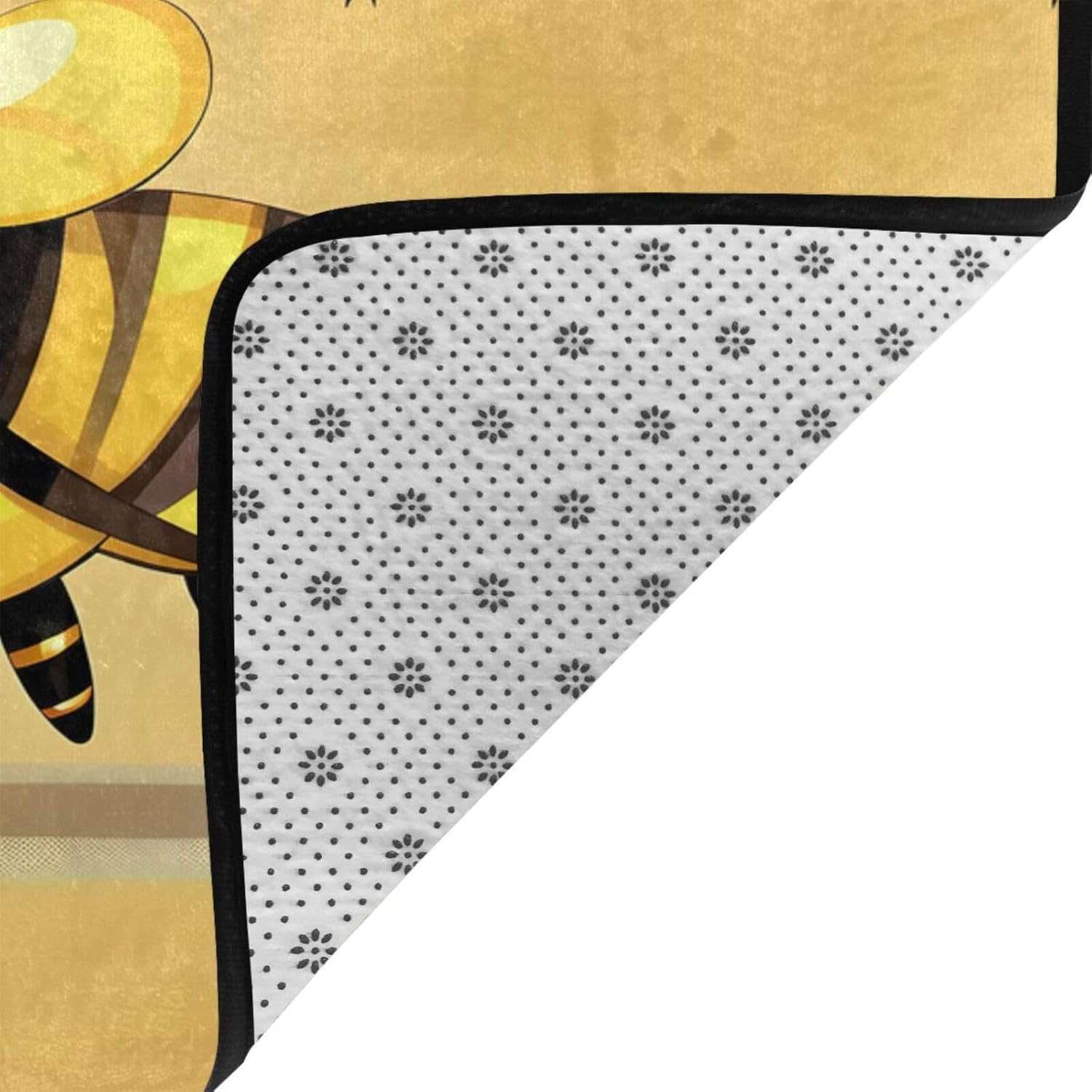 Cute Cartoon Bee Print Area Rug,Super Soft Rugs for Living Room, Soft Carpet for Bedroom and Kids Room, Home Decor