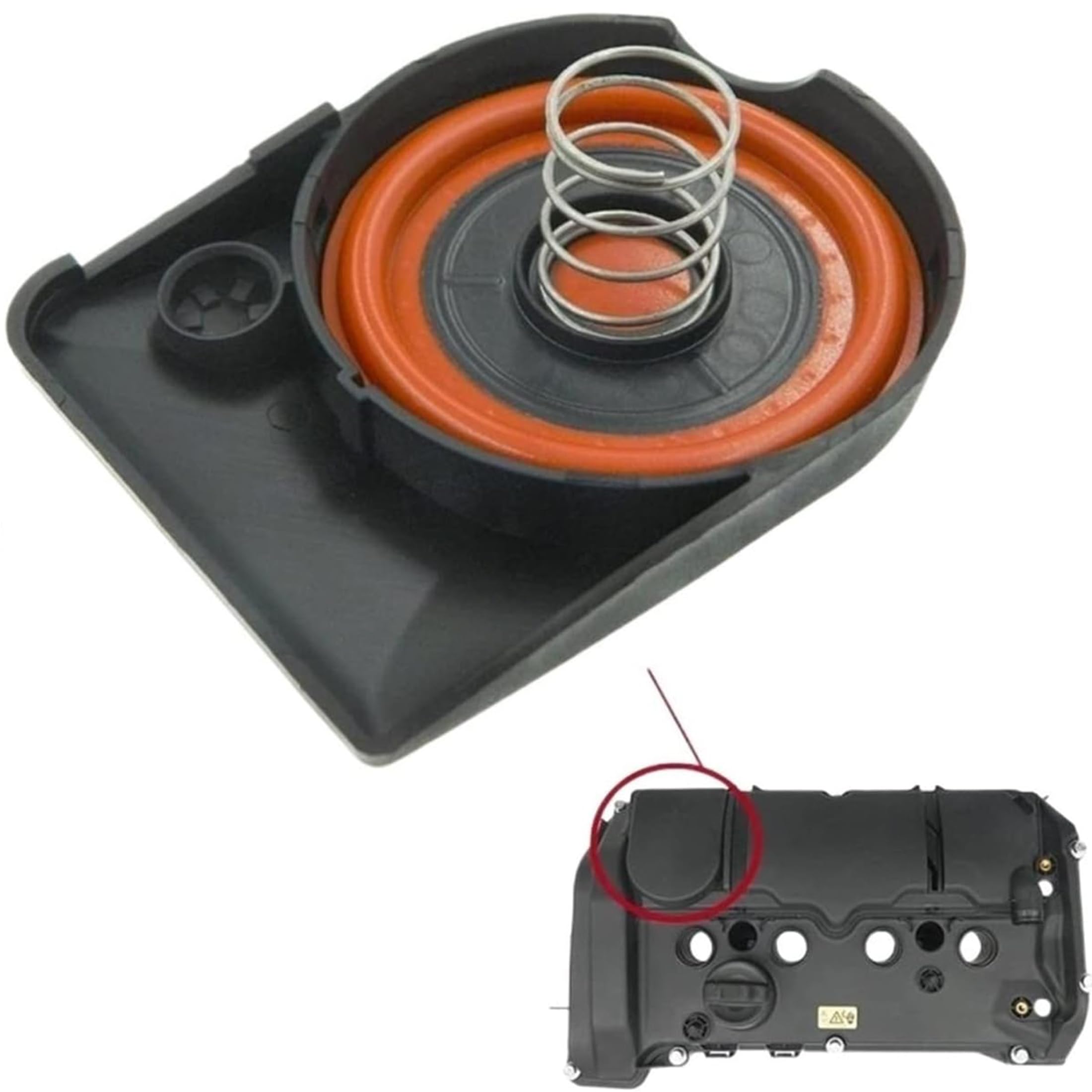 Partsline Reniflard d'huile séparateur adaptable compatible avec Mini Countryman, Paceman, Roadster équivalent à 11127603390, 11127646552