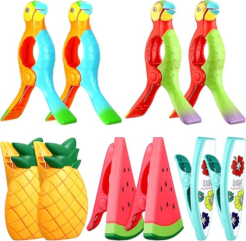 10 clips para toallas de playa, clips portátiles para sillas de playa, clips de plástico lindos para ropa, pasadores de ropa tamaño gigante, piña, 10 clips para toallas de playa, clips portátiles para sillas de playa, clips de plástico lindos para ropa, pasadores de ropa tamaño gigante, piña,