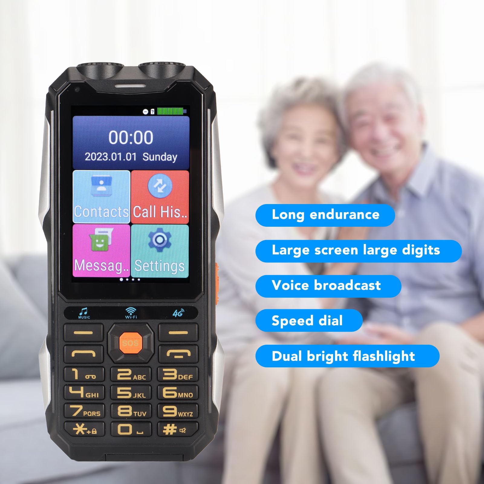 Robuuste Senior Mobiele Telefoon 4G 4in Touch Screen WiFi Grote Knop 18000mah Led Zaklamp Luid Geluid Quick Dial Phone Voor Android 70 Groen Robuuste Senior Mobiele Telefoon 4G 4in Touch Screen WiFi Grote Knop 18000mah Led Zaklamp Luid Geluid Quick Dial Phone Voor Android 70 Groen