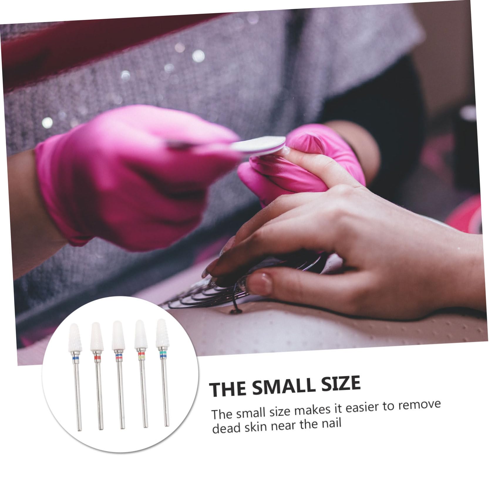 Healeved 10pezzi Punte Per Fresa Unghie Ceramica Strumenti Per Manicure e Pedicure Casual Resistente e Durevole Per Nail Art e Bellezza
