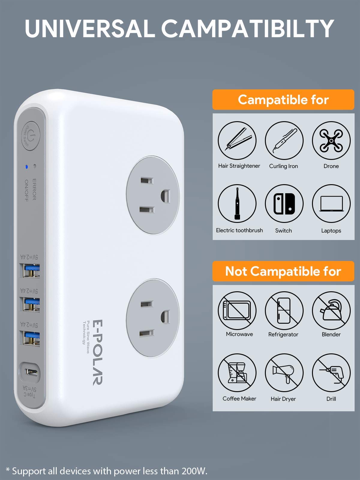 Buy [Pure Sine Wave] Power Voltage Converter and Travel Adapter by E
