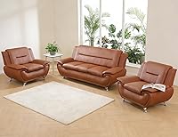 Vista 13 de Sofás de cuero para sala de estar, juego de sofá seccional, juego de 2 piezas de muebles para sala de estar, juego de sofá y sofá biplaza