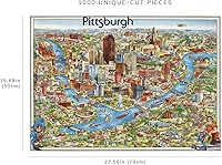Vista 8 de Rompecabezas para adultos de 1000 piezas 1978 mapa de Pittsburgh Pennsylvania Mapa de rompecabezas de Pittsburgh