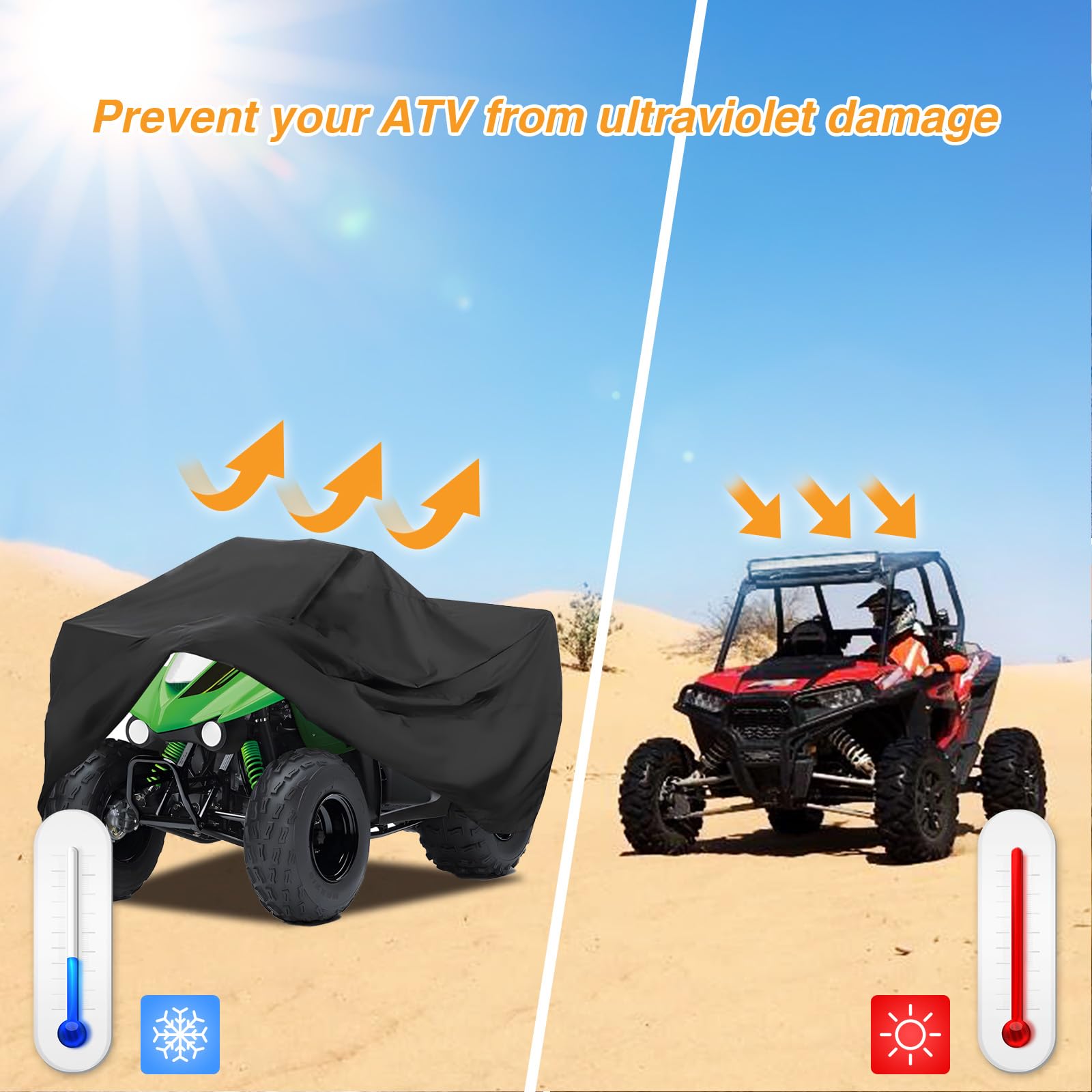 Housse De Protection NEVERLAND Pour Quad Et Moto - Imperméable, Anti-UV, Taille XXXL 256x110x120cm