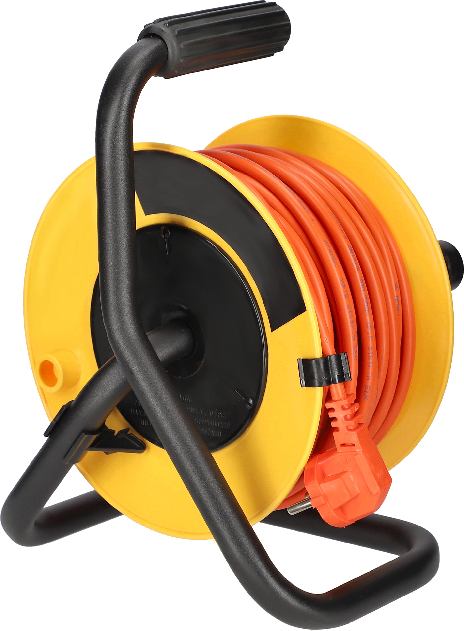 KOTARBAU® Avvolgicavo di prolunga 25 m, 3 x 1 mm2, tamburo con protezione dal calore, 4 livelli di messa a terra, utile per ogni casa, proprietà, officina, cantiere o appartamento