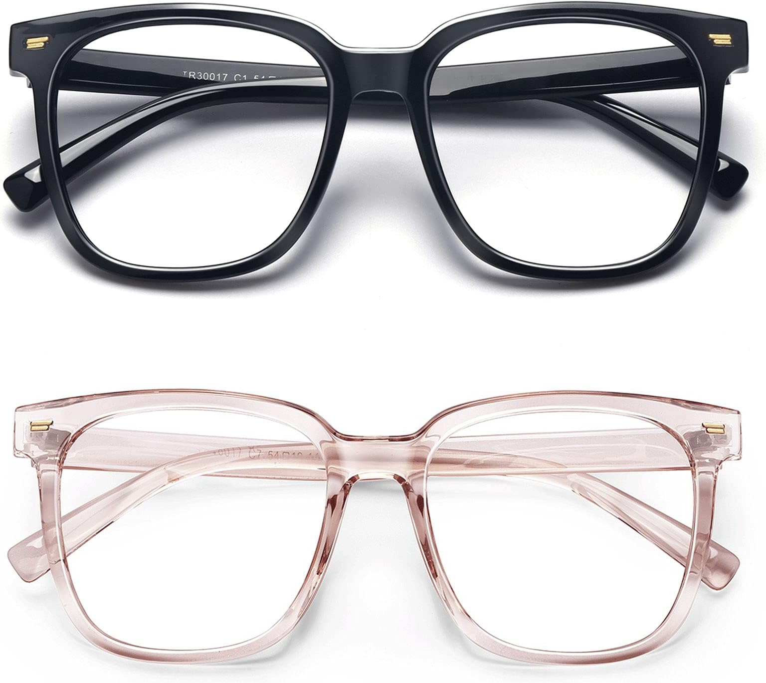 Oversized Square Blue Light Blocking Glasses for Women Men Anti Glare Reduce Eyestrain Computer Glasses