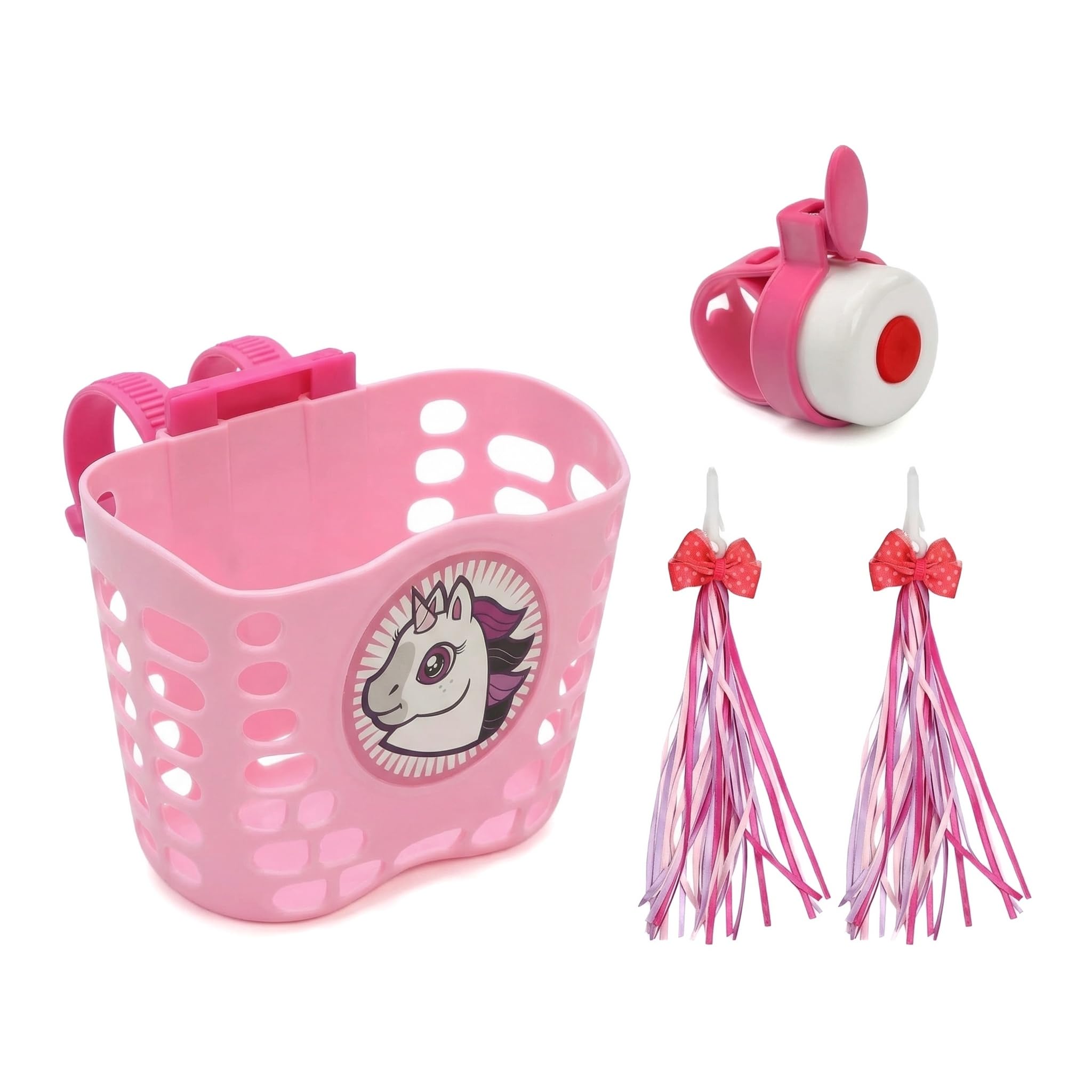 Bremorou Nappe Per Bici Per Ragazze: Stelle Filanti Viola E Rosa Per Manubrio – Accessori Divertenti Per Bici, Scooter E Tricicli (28cm, 1 Paio) - 2