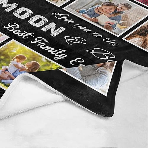 Miniatura 5 de Regalos personalizados para manta familiar con foto, mantas personalizadas con recuerdos de imagen, manta de sublimación para bebé, madre, padre,