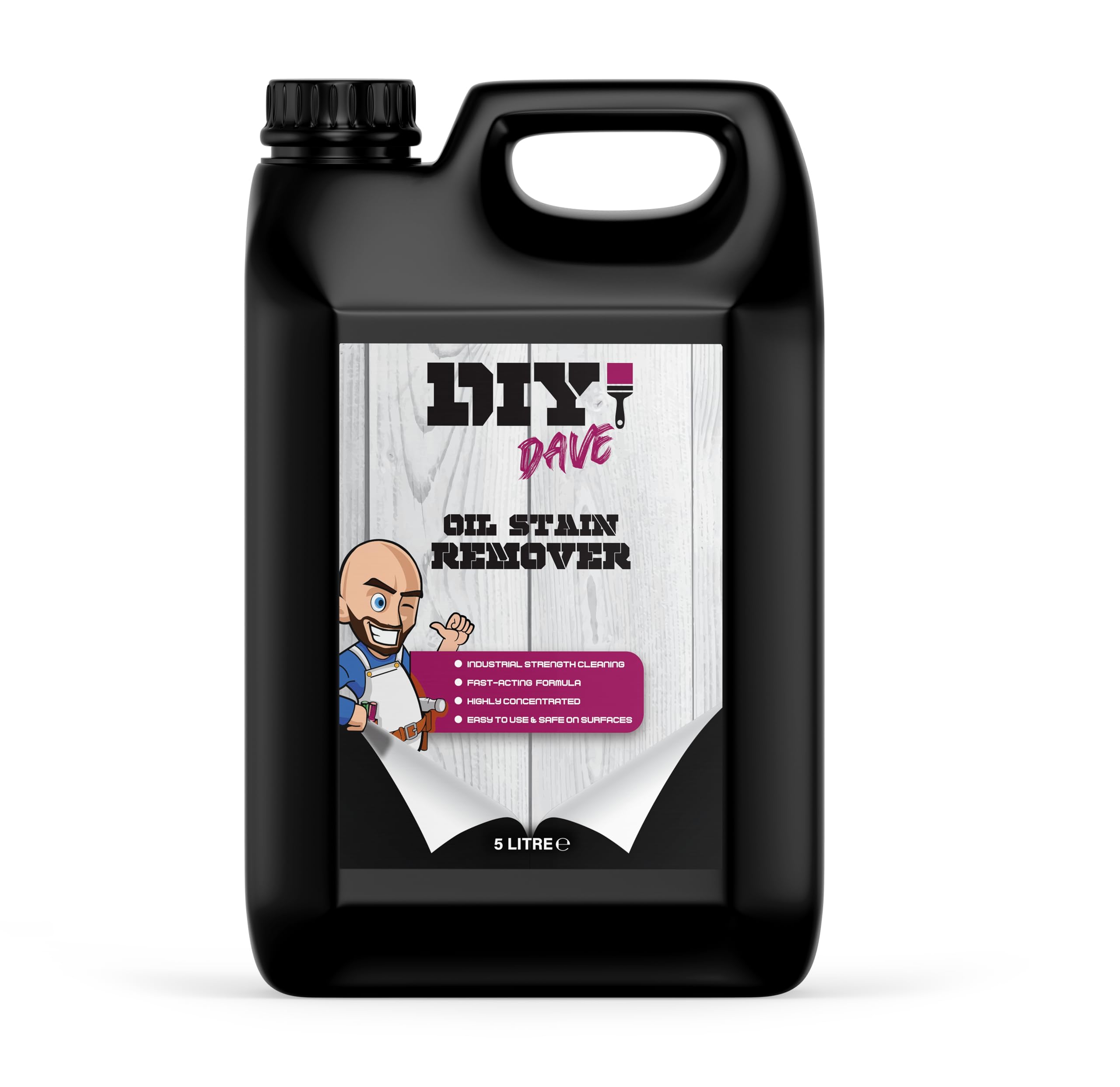 DIY Dave - Oil Stain Remover - Heavy-Duty Degreaser for Driveways, Concrete, Tarmac, and Garage Floors - Oil, Grease, and Petrol Stains - Extra Strength - 5L