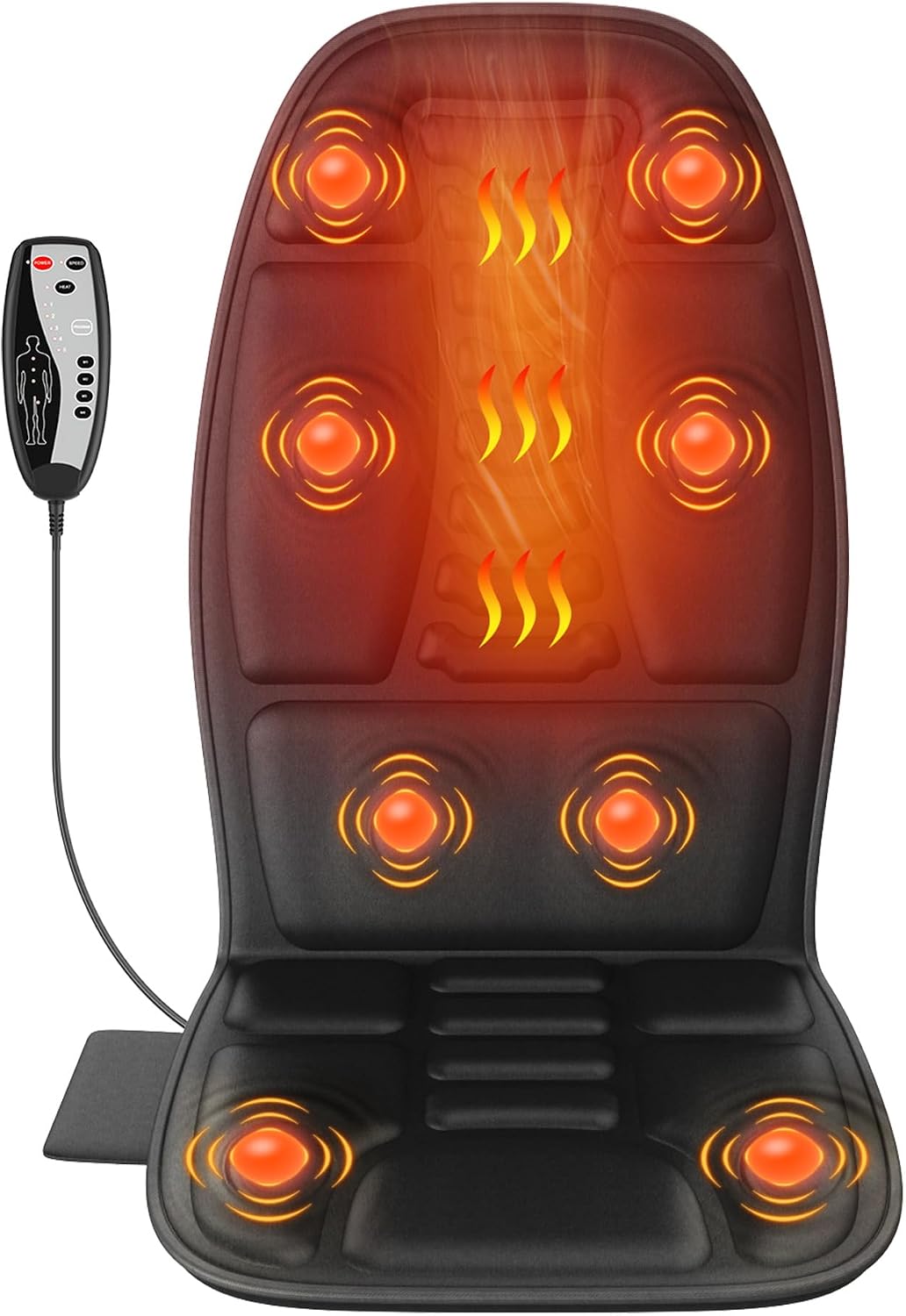 Back Massager with Heat, Vibration Massage Chair Pad