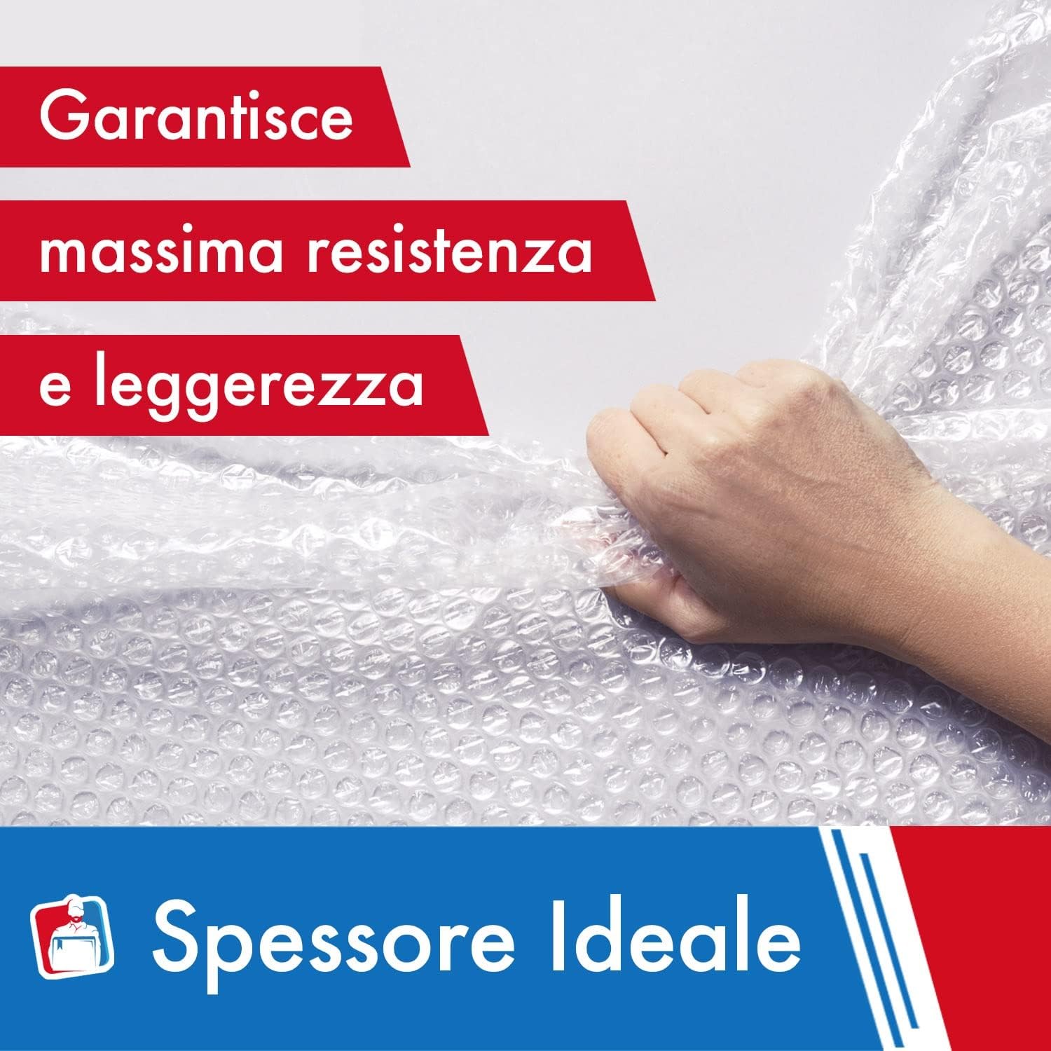 1 × Rotolo di Pluriball 200 m, 115 g/m² – Ideale per Spedizioni, Traslochi e Trasporti. Pellicola Protettiva con Bolle per Protezione Oggetti Fragili pluriball rotolo/A/150
