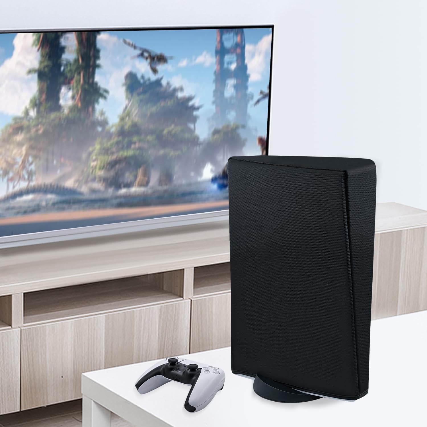 Tolesum Odporny na zarysowania/wodoodporny pokrowiec ochronny do PS5 Digital Edition/Konsole Ultra HD - nie do PS5 Slim/Pro-Black