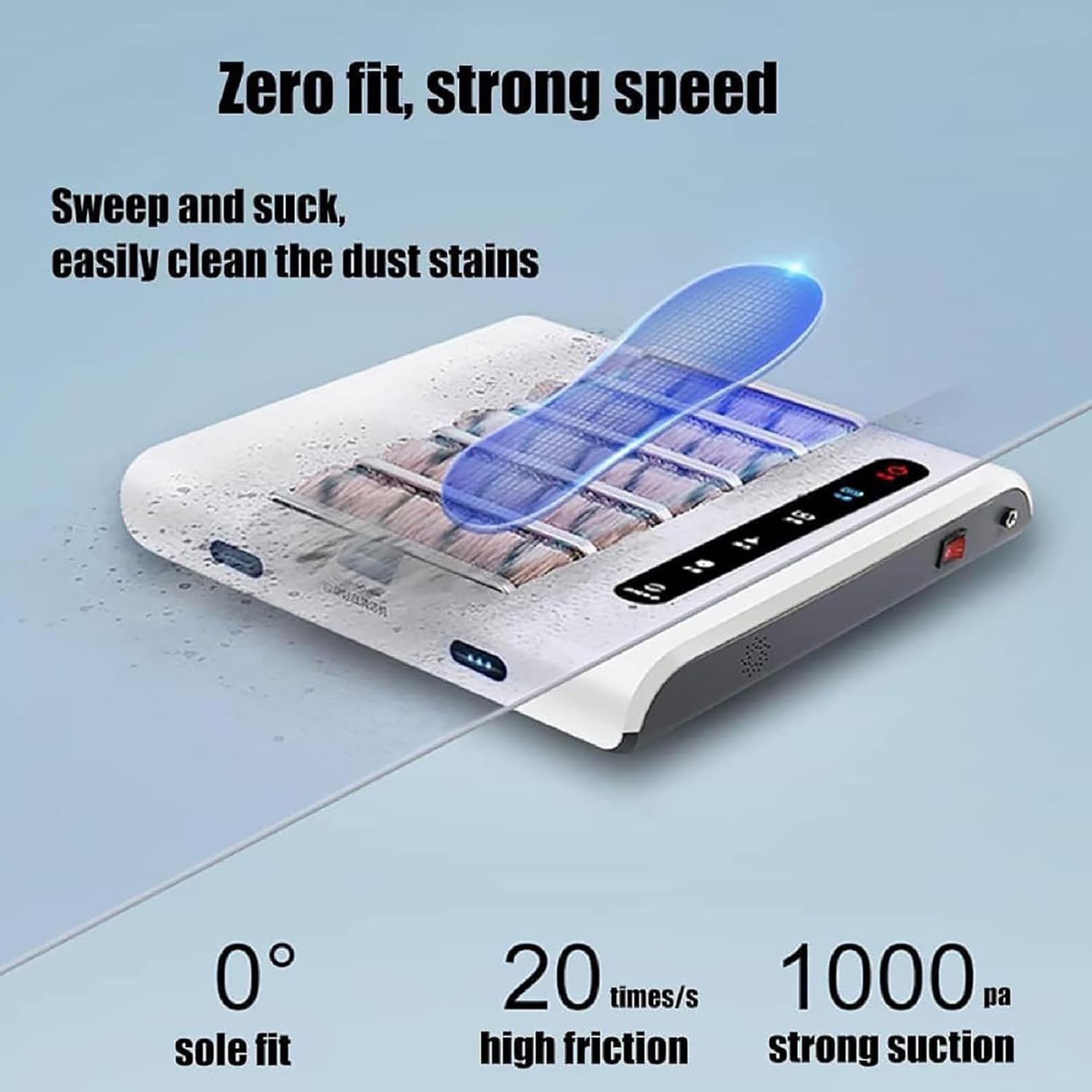 Pulidora eléctrica de zapatos, máquina de limpieza totalmente automática de 1000 Pa, limpiador de suela sin agua de 260 RPM para hogar, oficina, hoteles, uso comercial