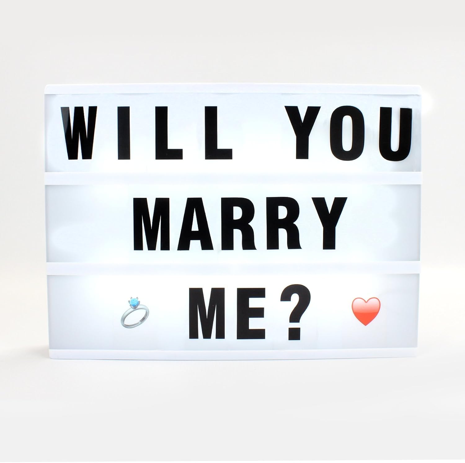 Amazon Com Cinematic Lightbox Includes 85 Emoji Signs Illuminated Light Up Box Sign Battery Or Usb Powered Perfect Decorative Gift M W Home Kitchen