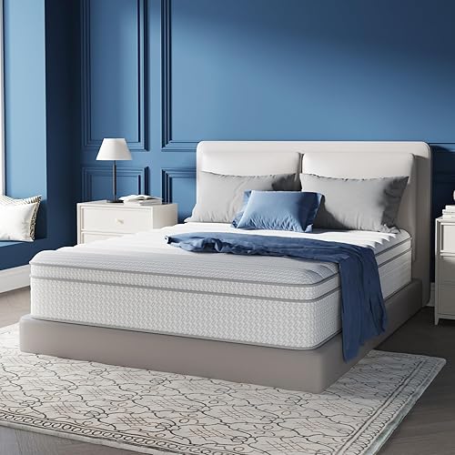Avenco Full Size Mattress 14 Inch in a Box, Medium Plush Full Mattresses with Pocket Spring Smarts Coil Hybrid Colchones for Pressure Relief, CertiPUR-US Certified - Full - 14 Inch